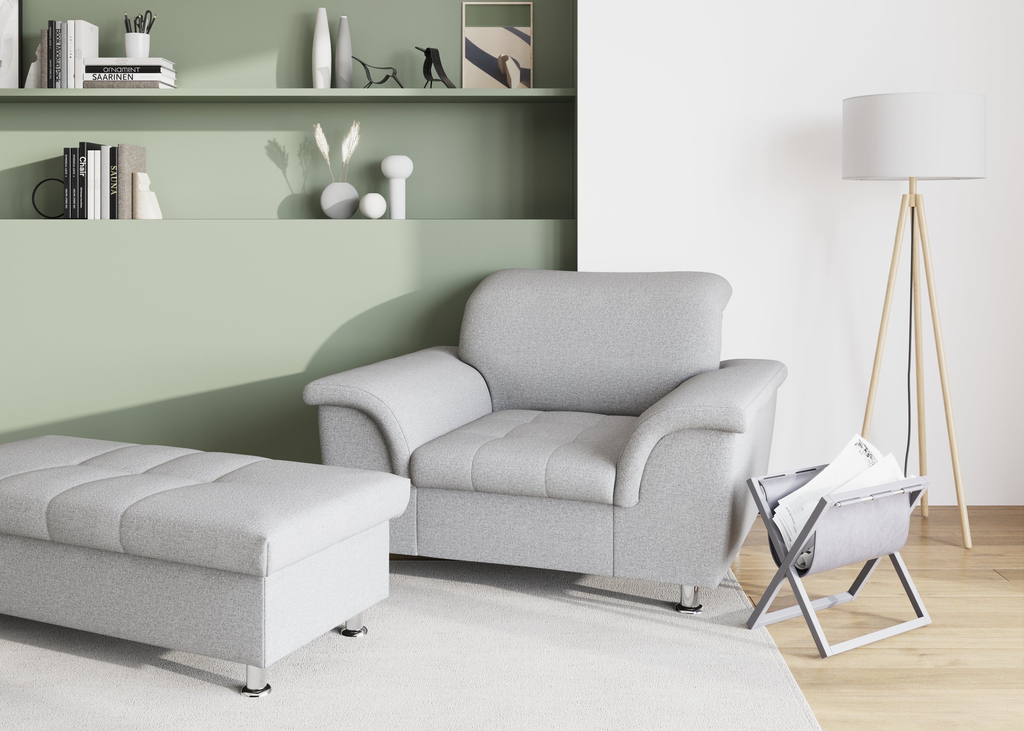 DOMO collection Fauteuil Franzi, tijdloos & elegant, moderne zittingstikking