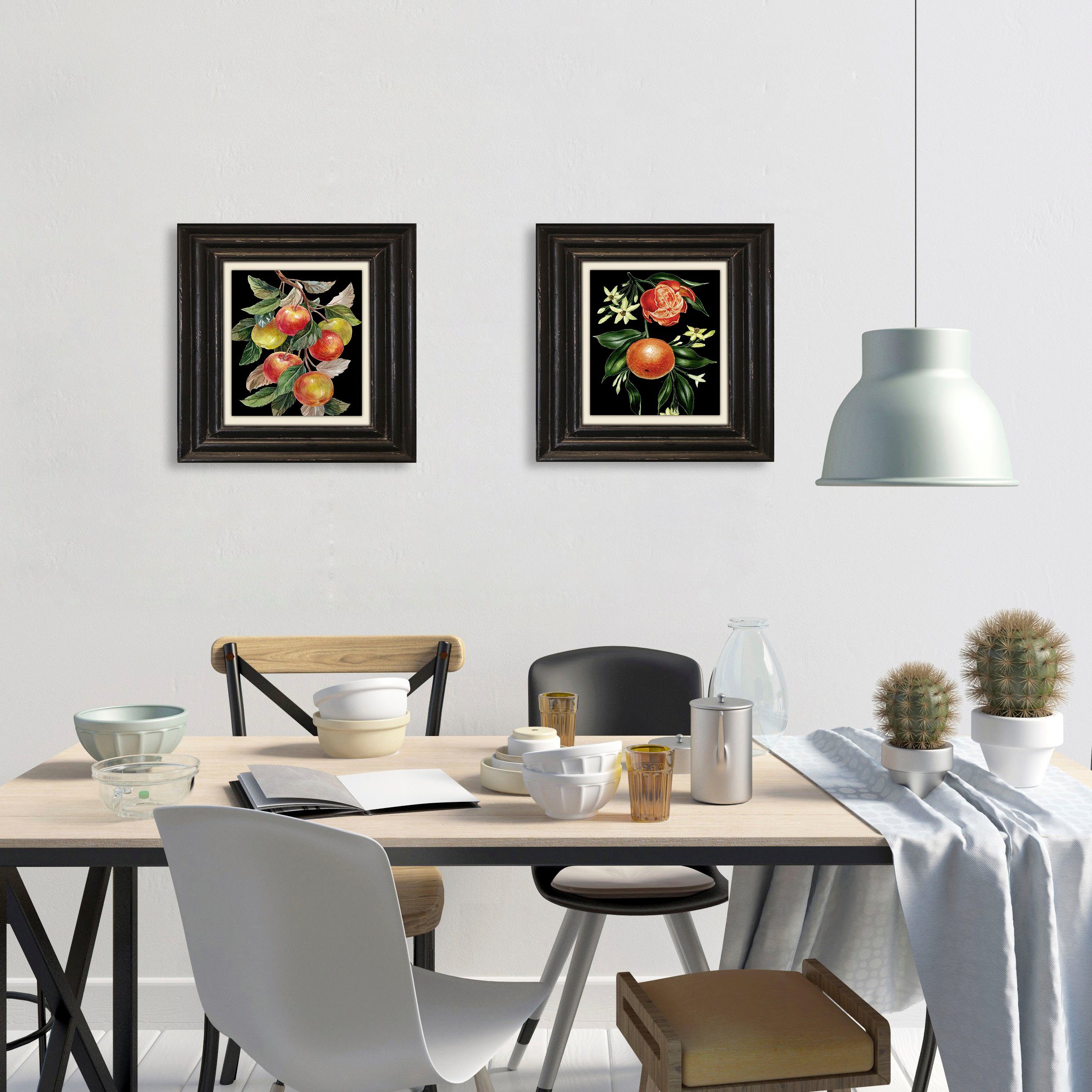 queence Artprint op linnen Appels Premium canvasstof, handgemaakt in Duitsland, 40x40cm