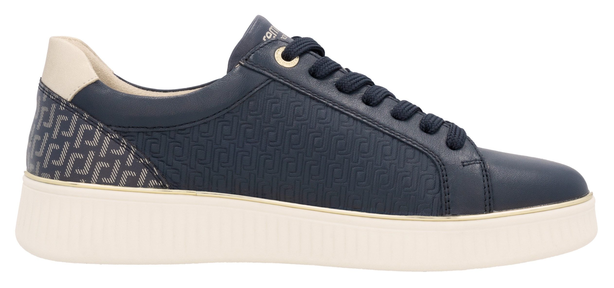 Remonte Plateausneakers , vrijetijdsschoen, lage schoen, veterschoen met zijrits