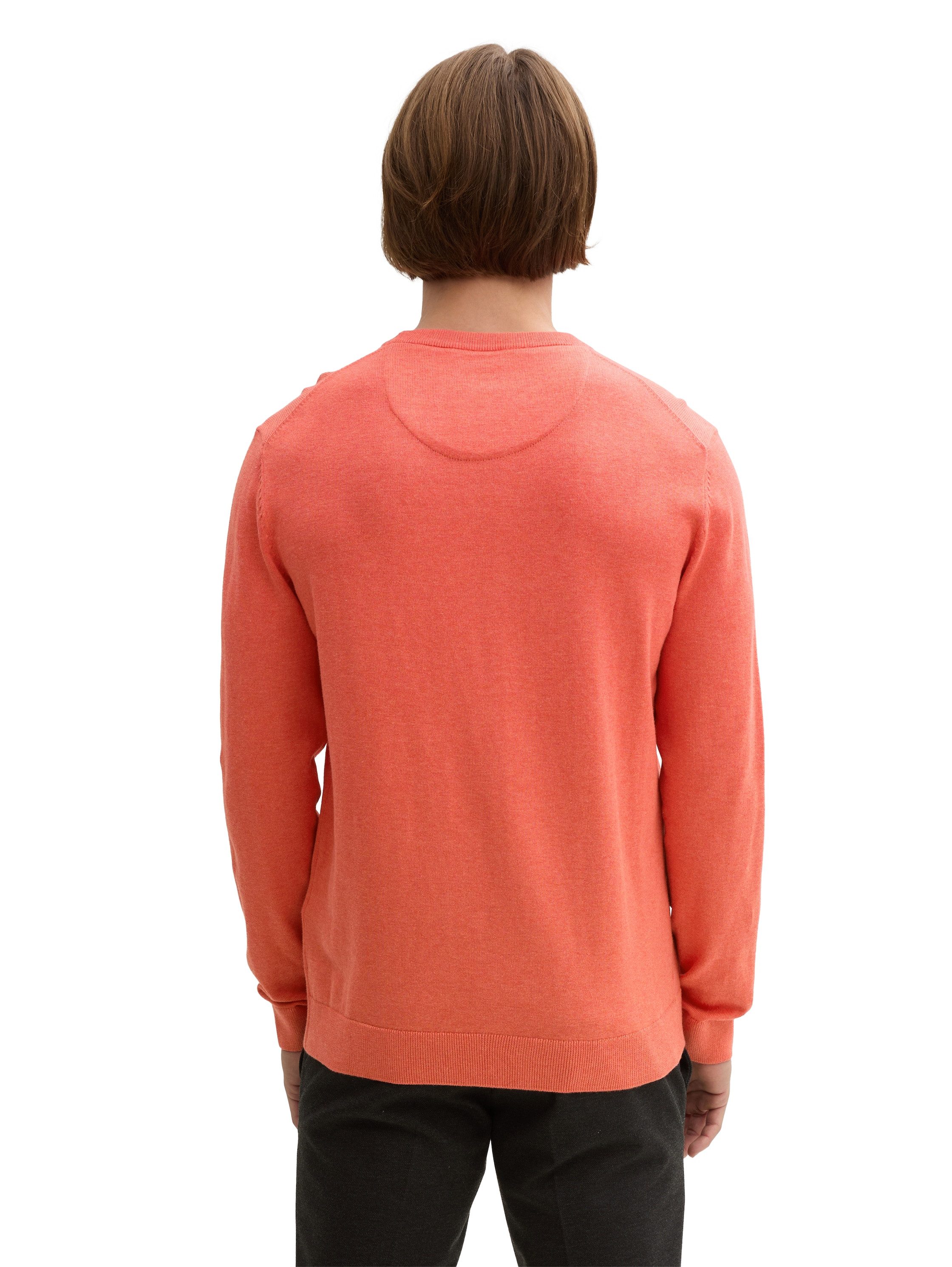 Tom Tailor Trui met ronde hals met geborduurd logo