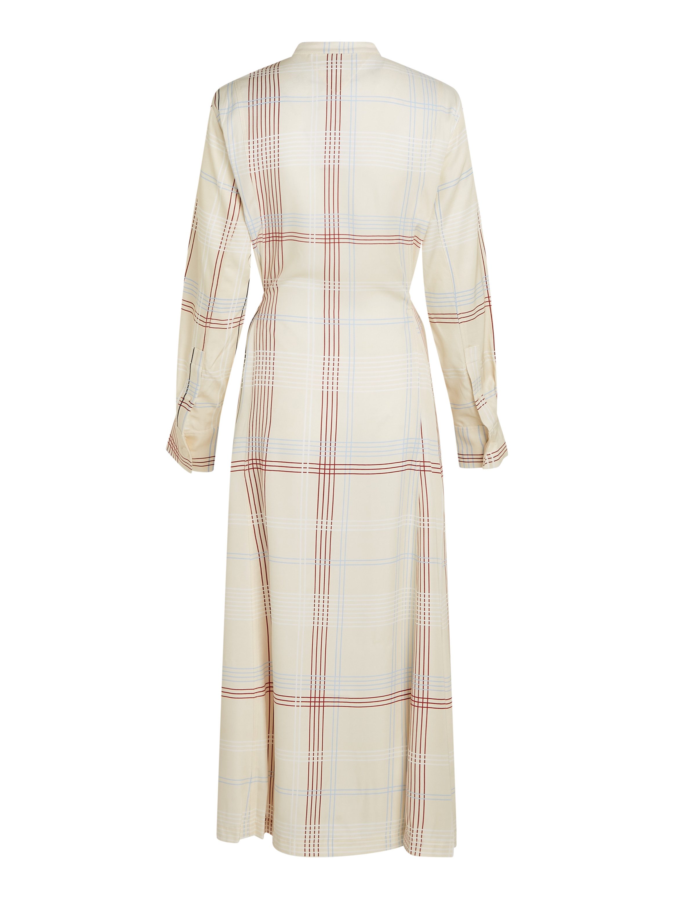 Tommy Hilfiger Blousejurk RWB CHECK FLUID MIDI DRESS (Global Serie TH VROUWEN)