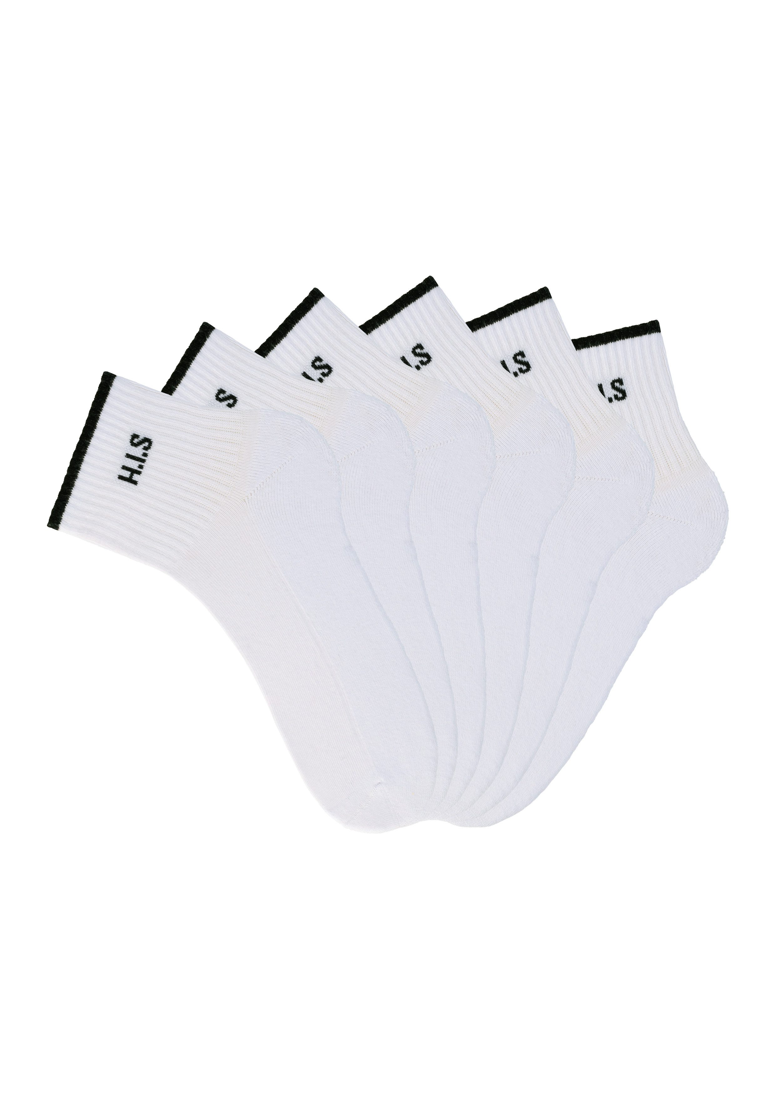 H.I.S Sportsokken Korte sokken met frotté & versterkte belastingzones (set, 6 paar)