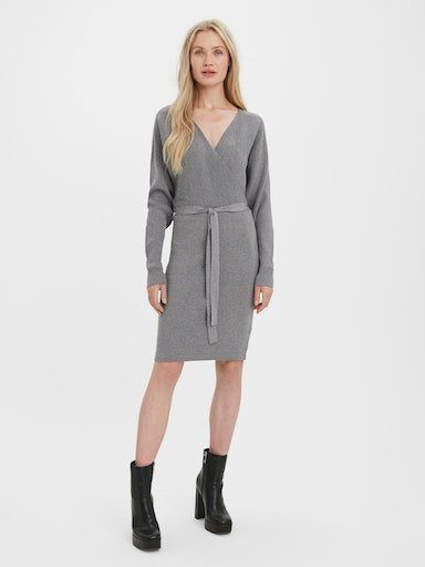 Vero Moda Gebreide jurk VMHOLLYREM LS V-NECK DRESS GA NOOS