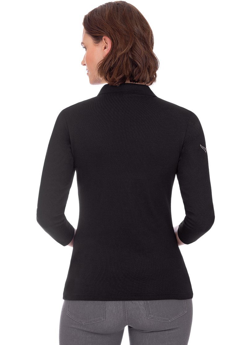 Trigema Poloshirt TRIGEMA poloshirt met kristallen (1-delig)