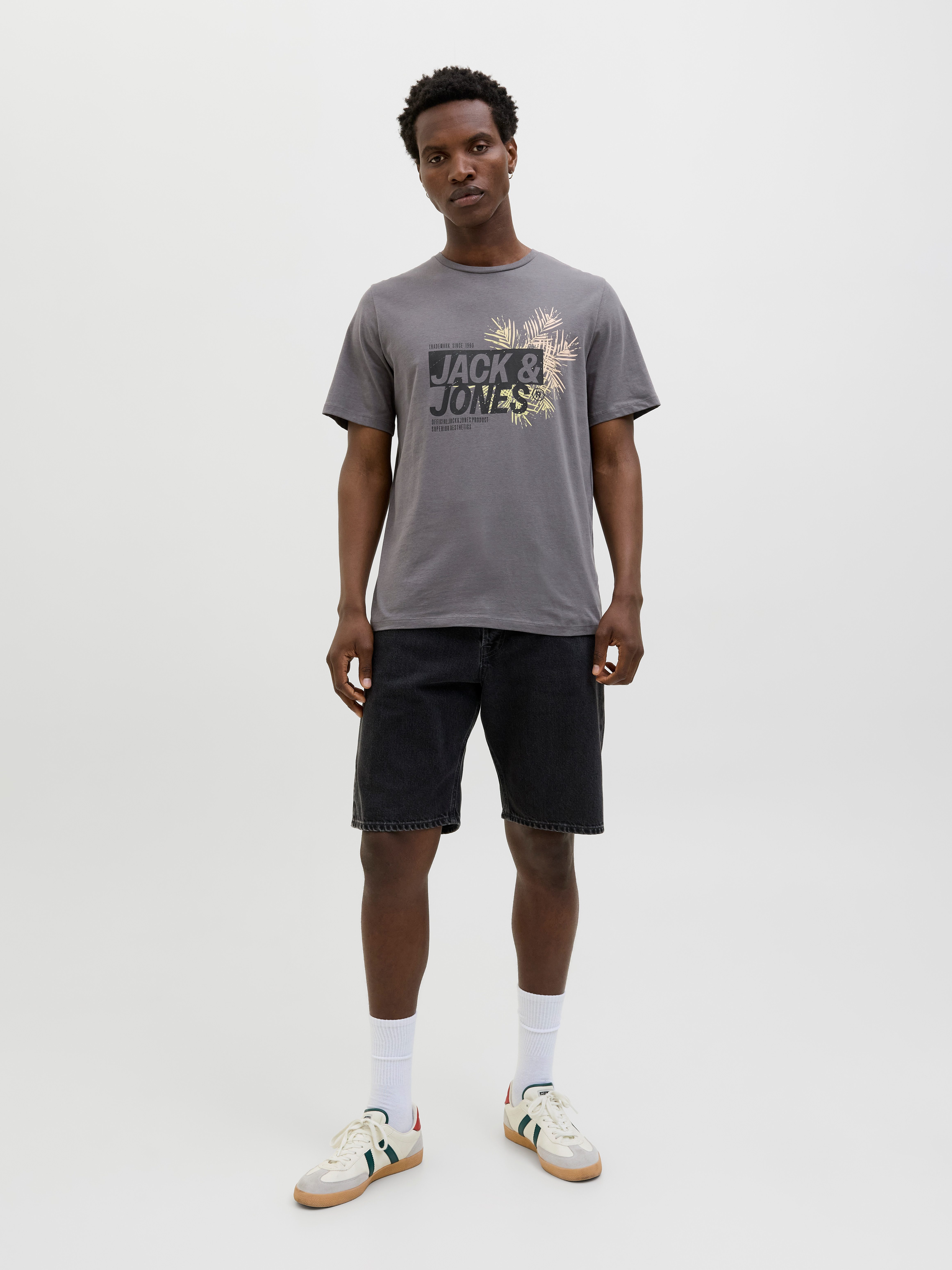 Jack & Jones Shirt met print JJJAXON TEE SS CREW NECK