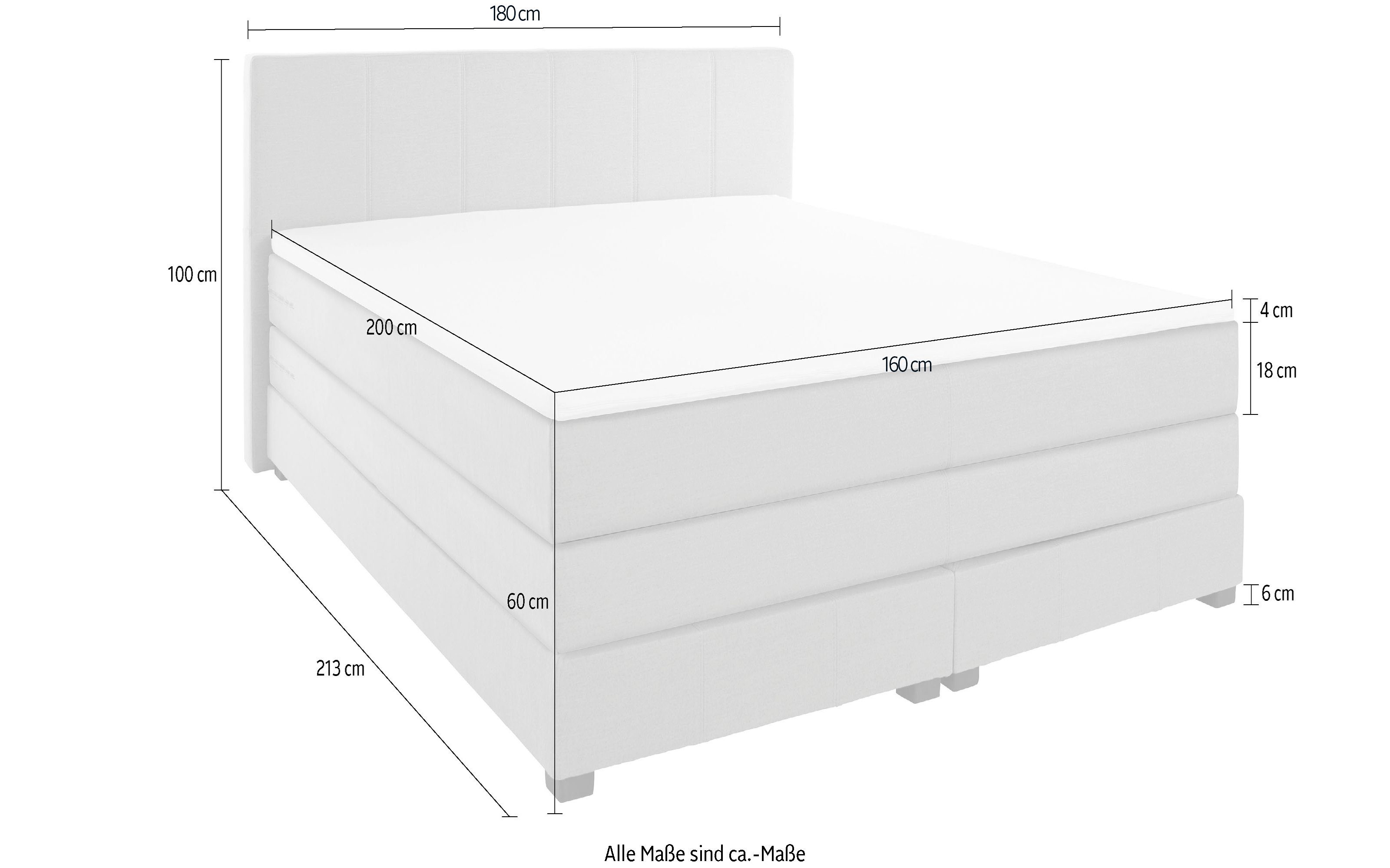 OTTO products Boxspring Peetu Pocketveringsmatras, in 4 breedten en 4 kleuren, incl. topmatras
