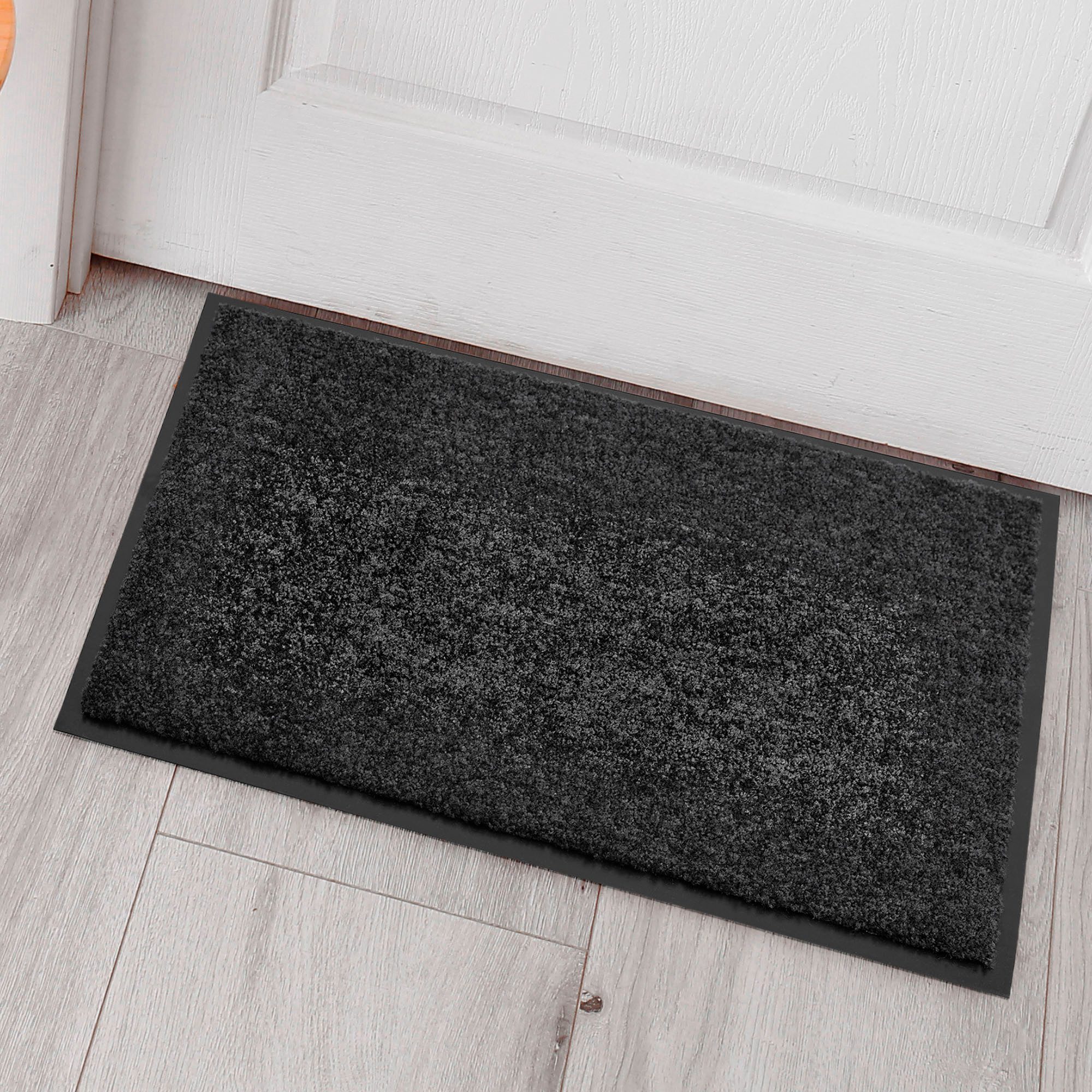 my home Mat Fresh Step, Made in Belgium voor de entree, effen kleuren, antislip, robuust, wasbaar deurmatten zwart
