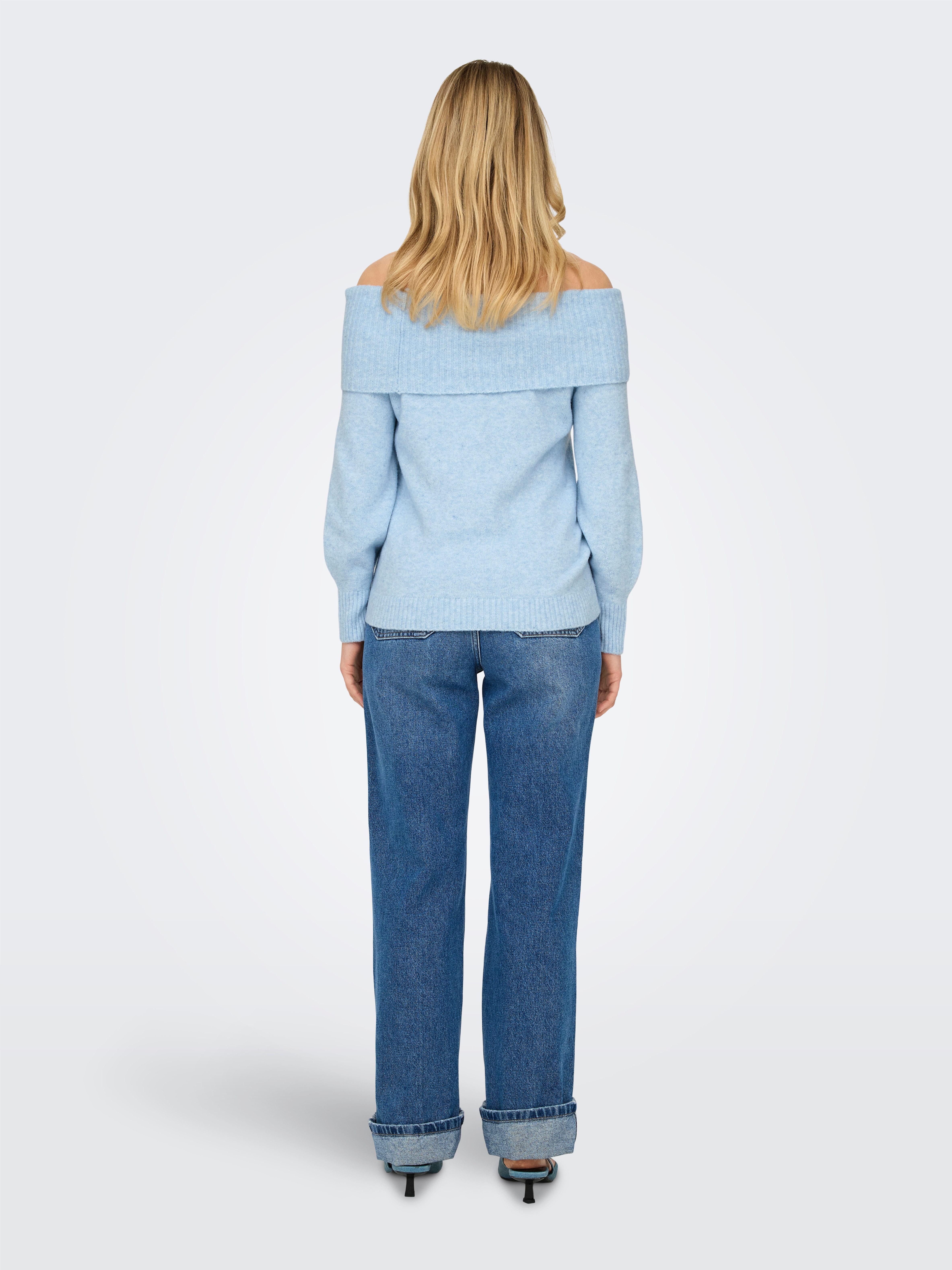 Only Trui met carmenhals ONLJEANETT LIFE L S OFF SHOULDER CC KNT