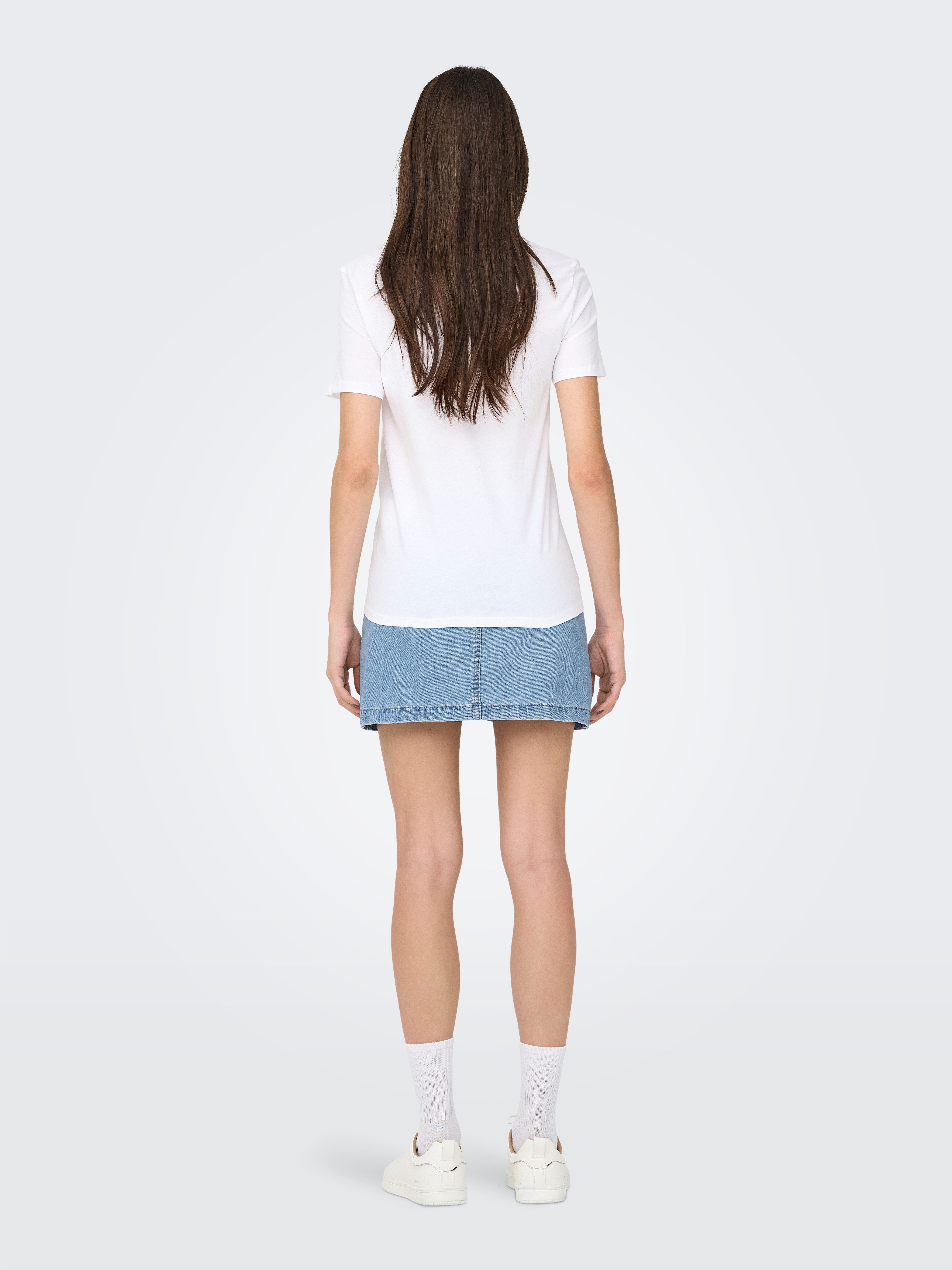 Only Shirt met korte mouwen ONLARIANA LIFE S/S O-NECK BOX TOP JRS
