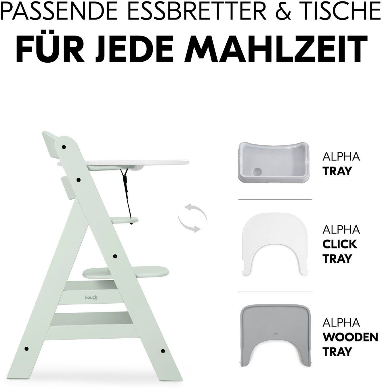 Hauck Kinderstoel Alpha+, Mint FSC®- beschermt bos - wereldwijd