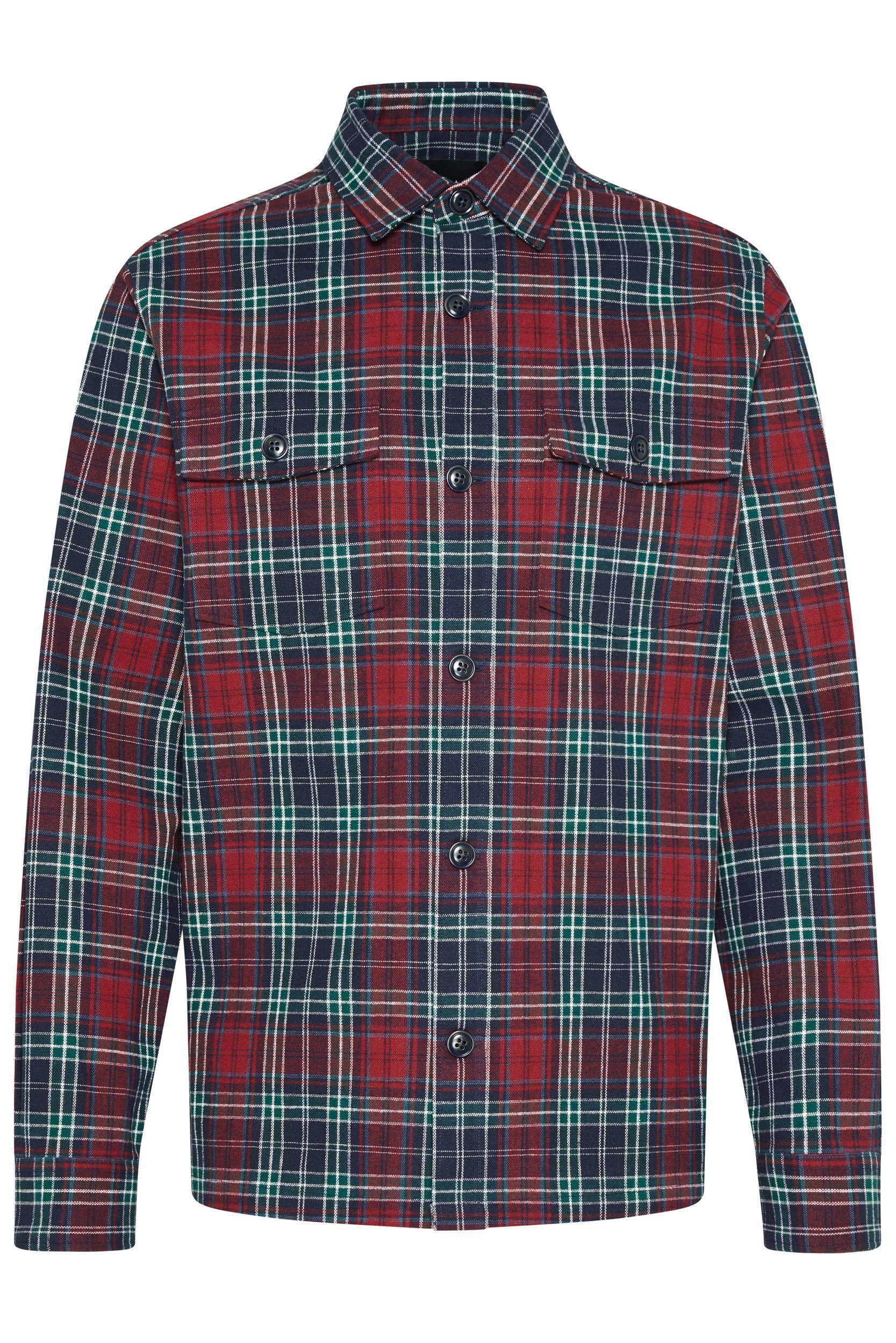 Bugatti Overhemd met lange mouwen Overshirt met geruit patroon