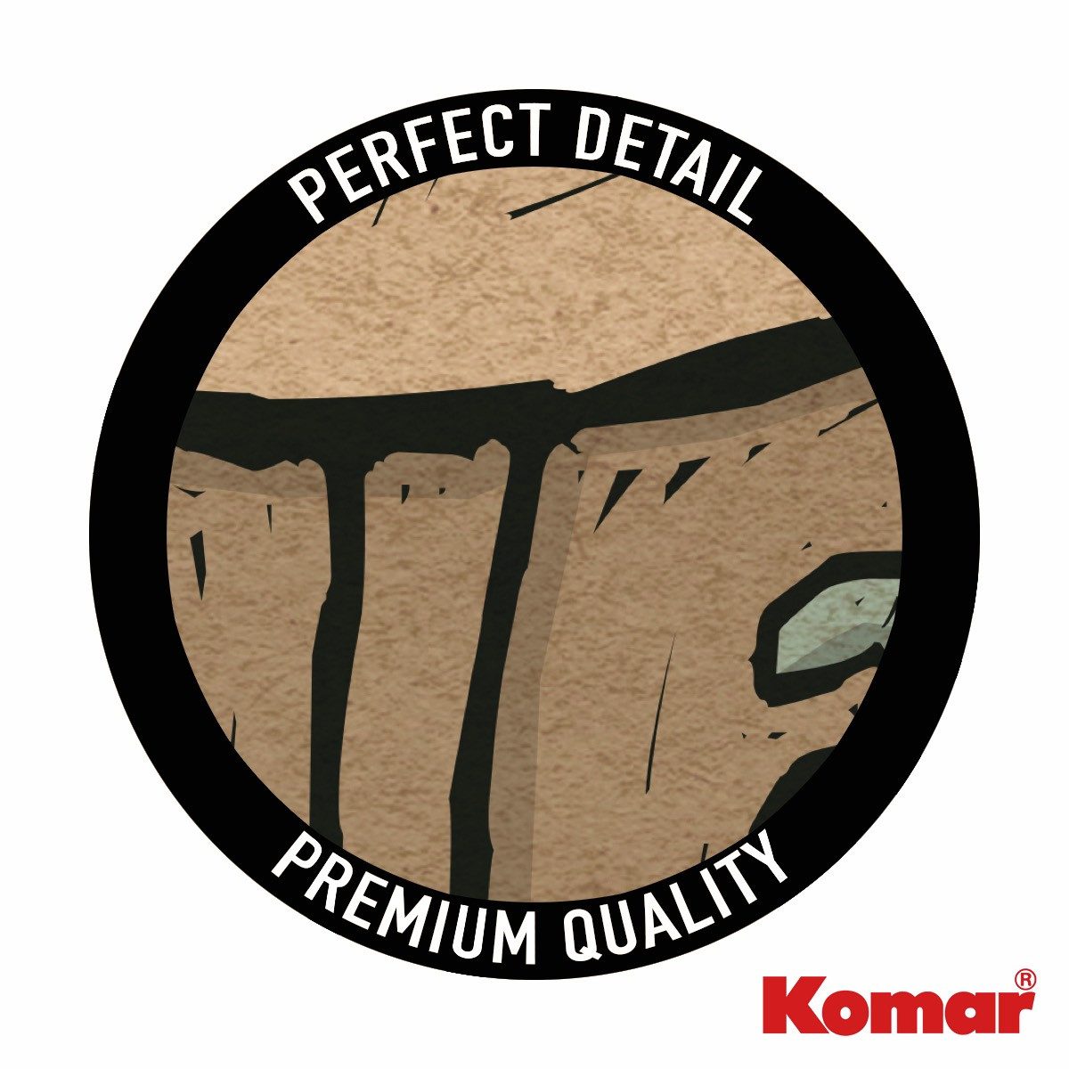Komar Artprint op linnen Star Wars The Mandalorian Grogu Lino-Cut 300 x 280 cm (breedte x hoogte) - behang, vlies, woonkamer, slaapkamer (1 stuk)