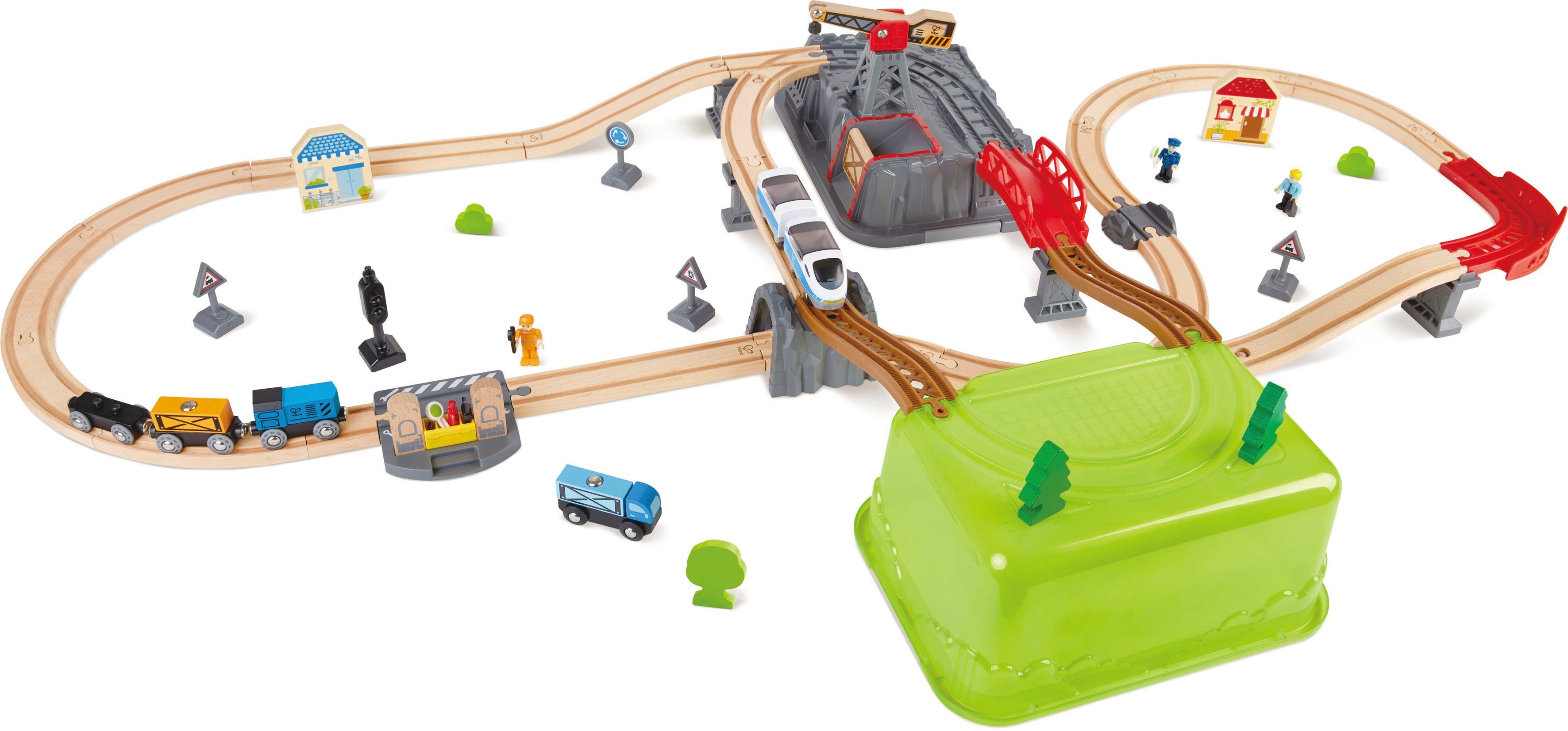 Hape Speelgoed spoorweg Treinset, achtvormig FSC®- beschermt bos - wereldwijd (set)