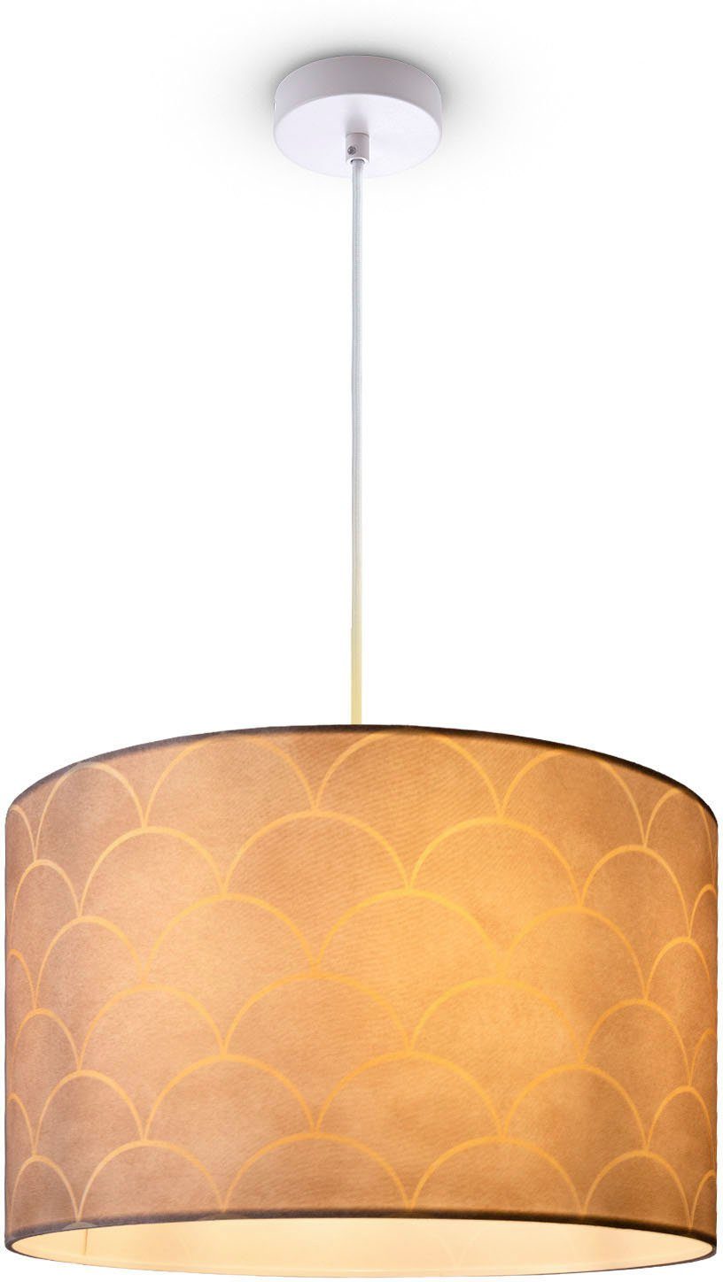 Paco Home Hanglamp Hugo Pillar Pendellamp eettafel lamp woonkamer stoffen kap vintage modern
