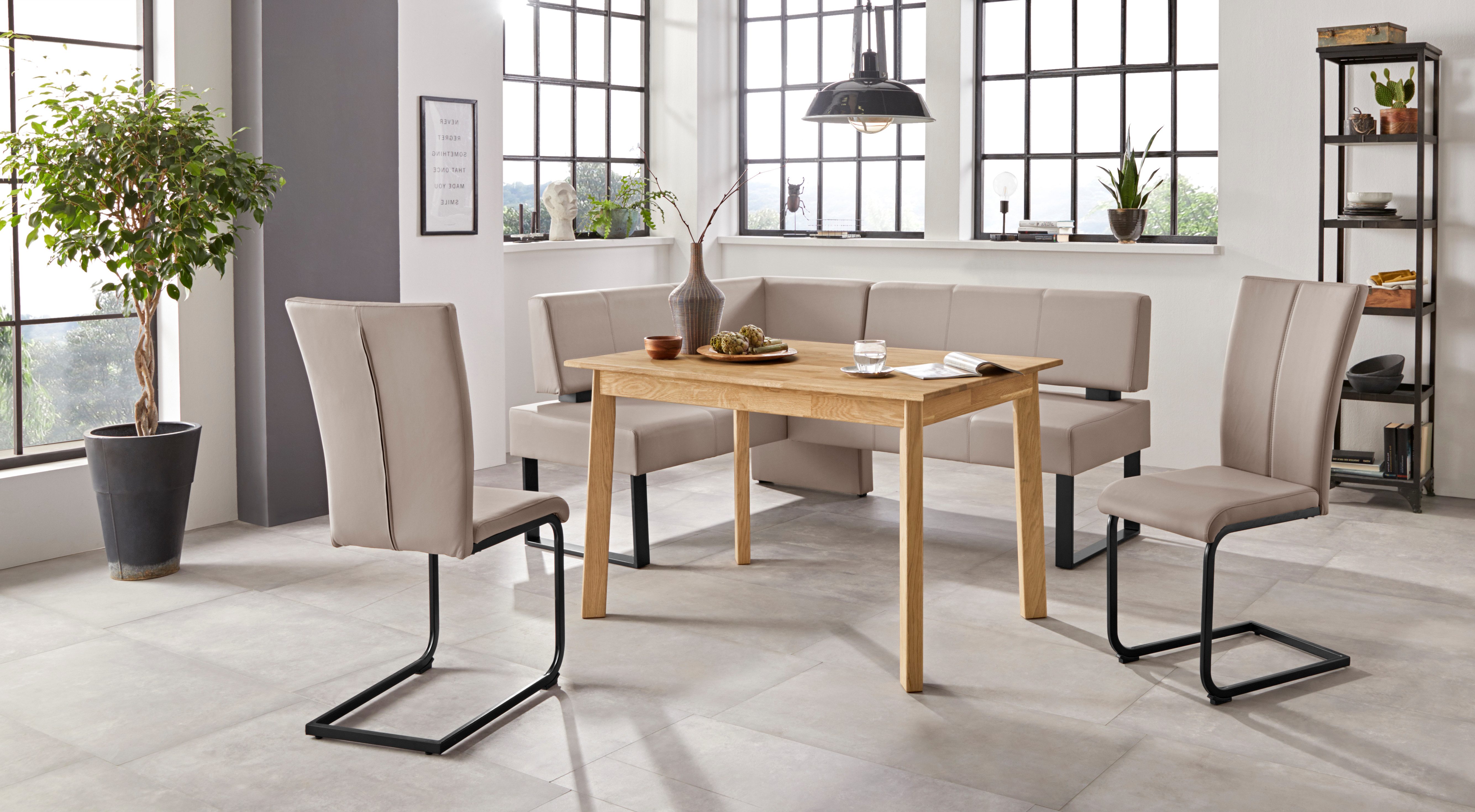 Home affaire Hoekbank Oliver met metalen frame, keukenbank verschillende hoezen cord eetkamerbank ottos choice