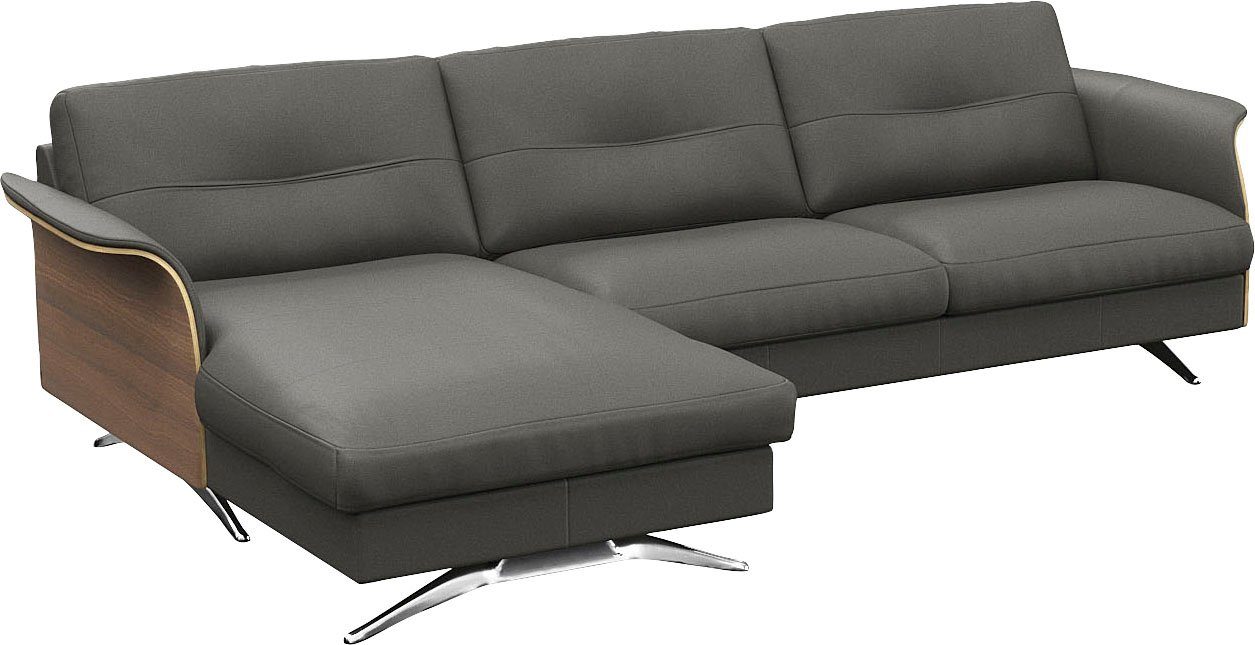 FLEXLUX Hoekbank Glow, super comfortabel door hoogwaardige zitconstructie met binnenvering, L-vorm