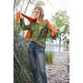 aniston casual blouse zonder sluiting jungle-dessin met exotische dieren groen