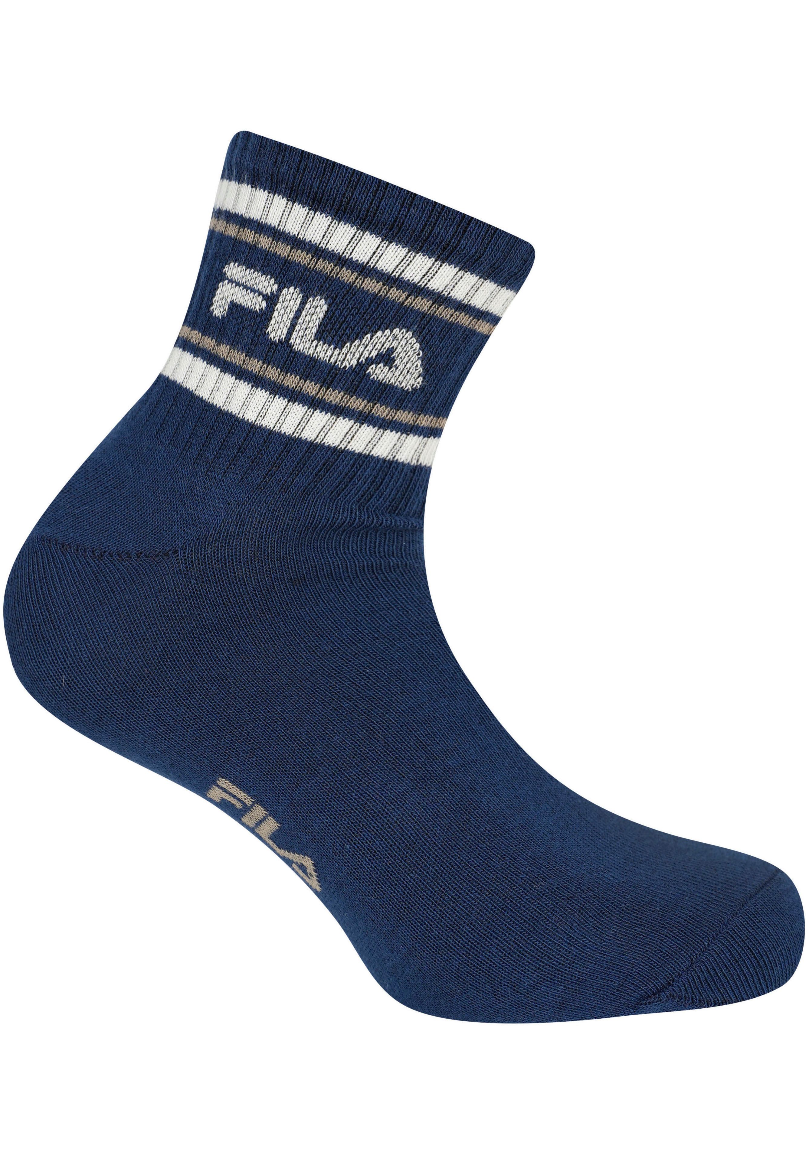 Fila Vrijetijdssokken MAN LIFESTYLE QUARTER SOCKS met opvallend logo-opschrift (6 paar)