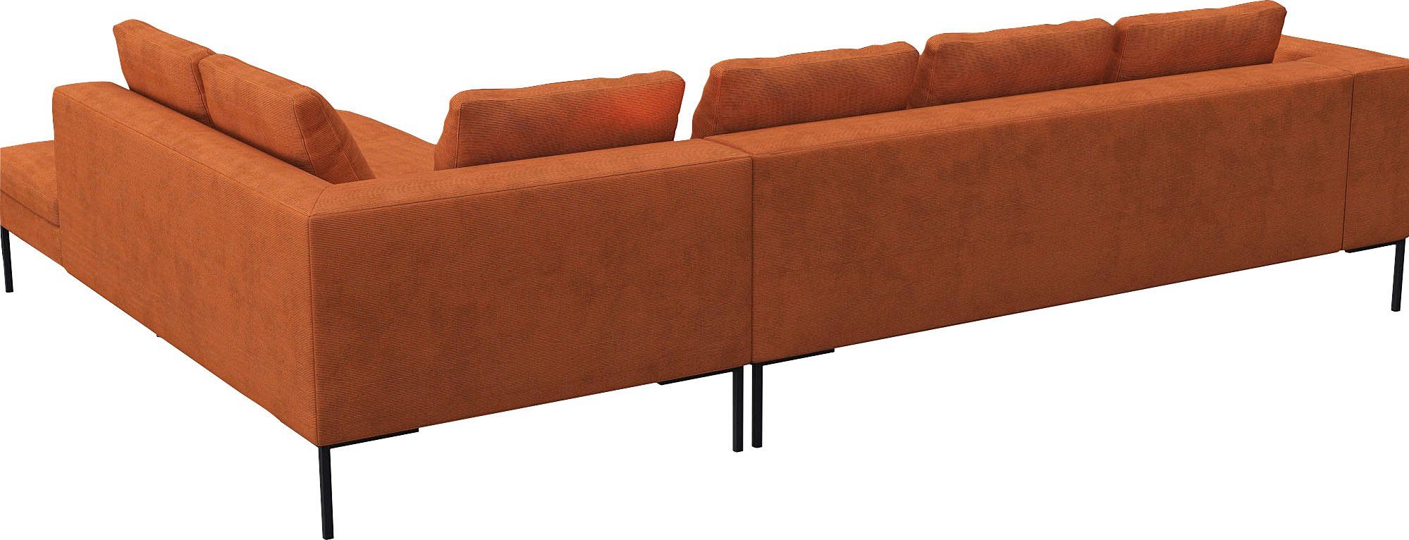 FLEXLUX Hoekbank Loano, super comfortabel zitcomfort door koudschuim in de zitting, L-vorm
