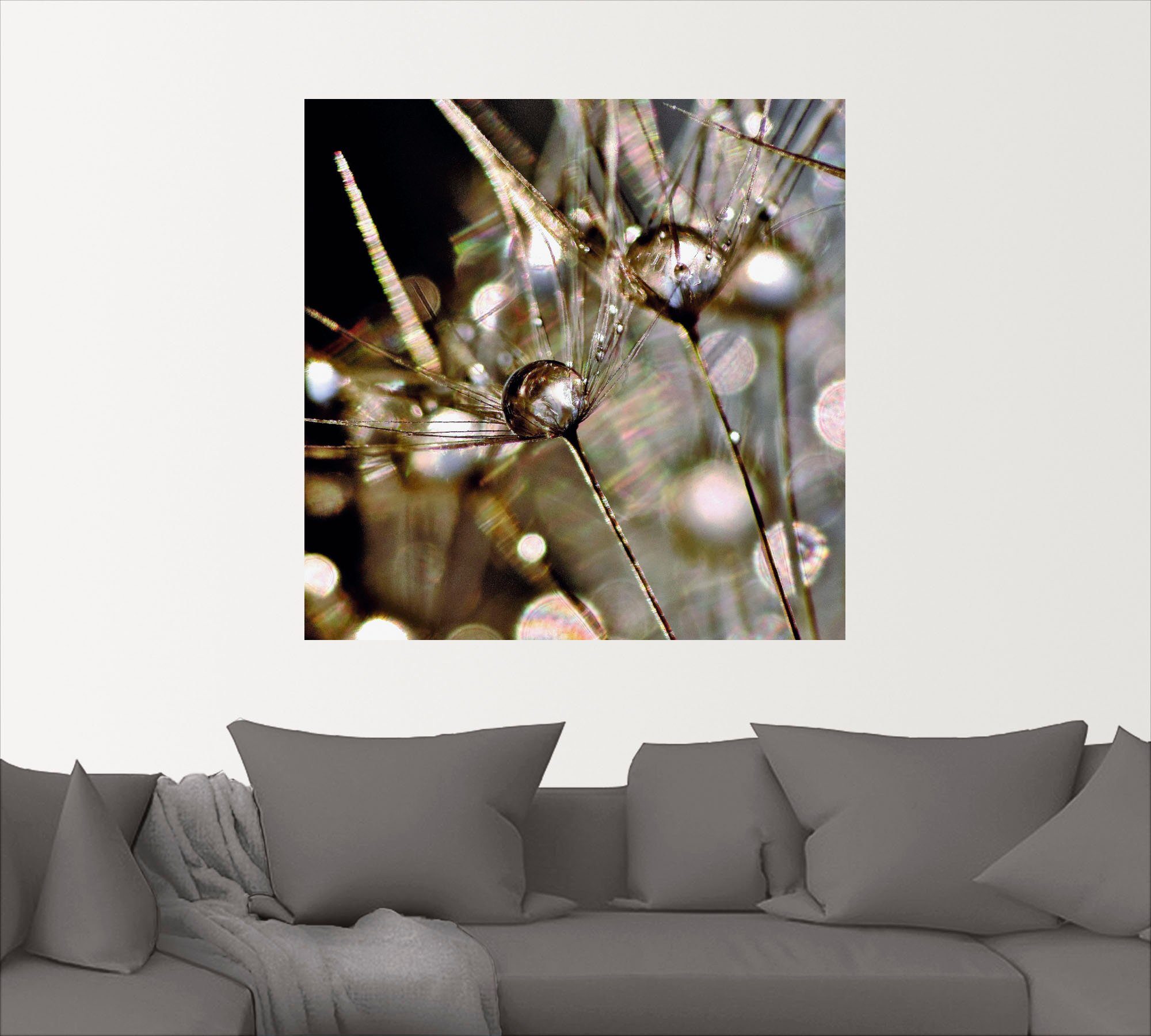 Artland Artprint Pluizenbol abstract als artprint op linnen, poster, muursticker in verschillende maten