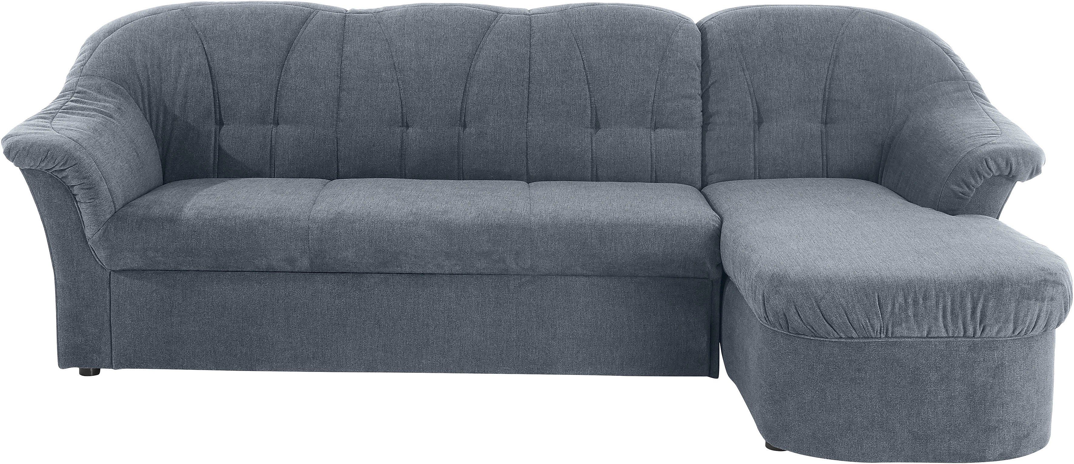 DOMO collection Hoekbank Pegnitz, elegante rugstiksels, comfortabel, L-vorm