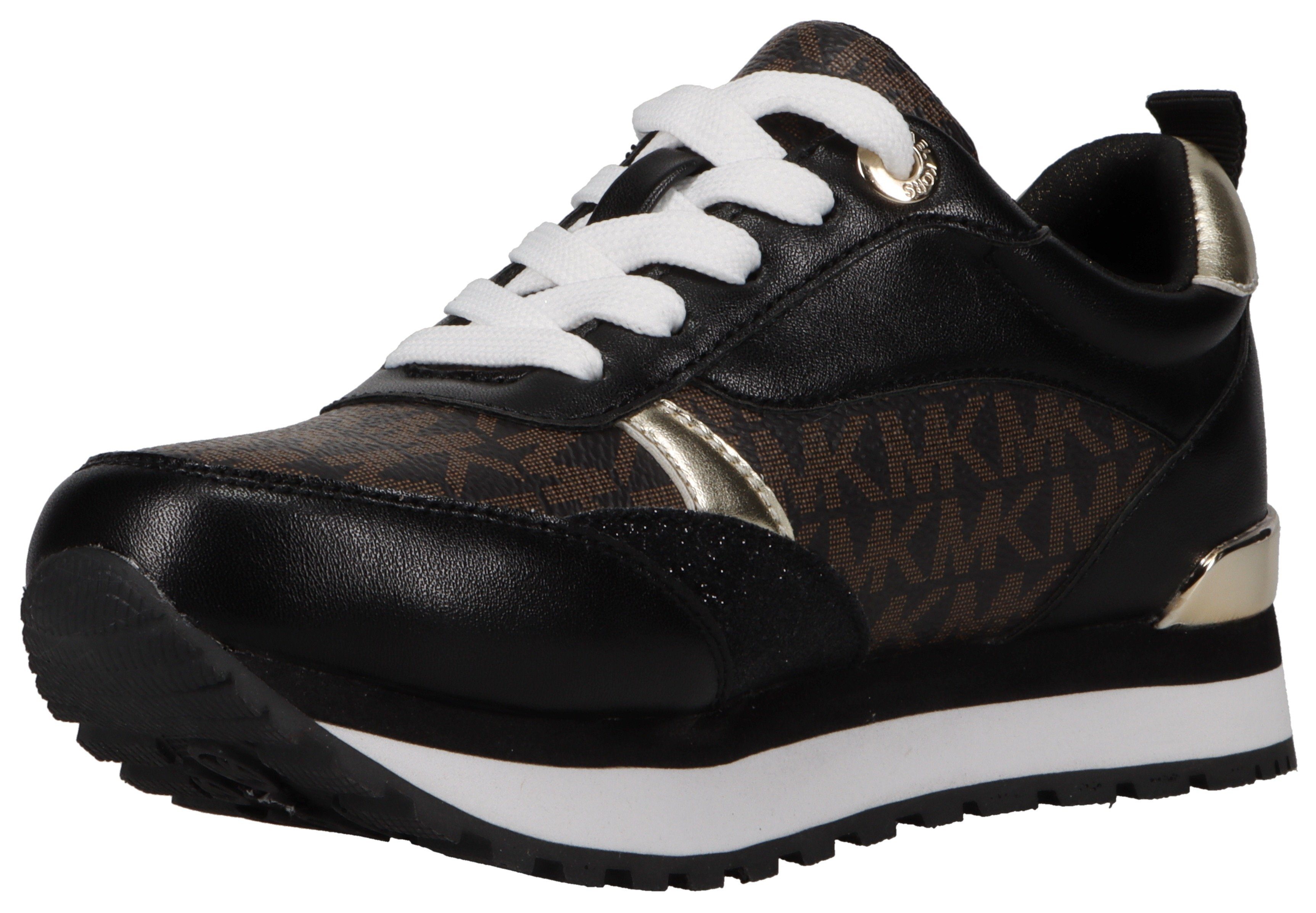 MICHAEL KORS KIDS Sneakers BILLIE DORIAN met goudkleurige details, vrijetijdsschoen, lage schoen, veterschoen
