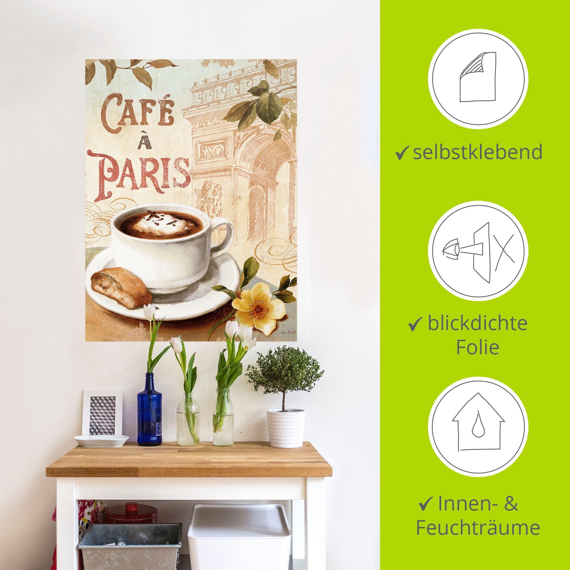 Artland Artprint Koffie in Europa I als poster, muursticker in verschillende maten