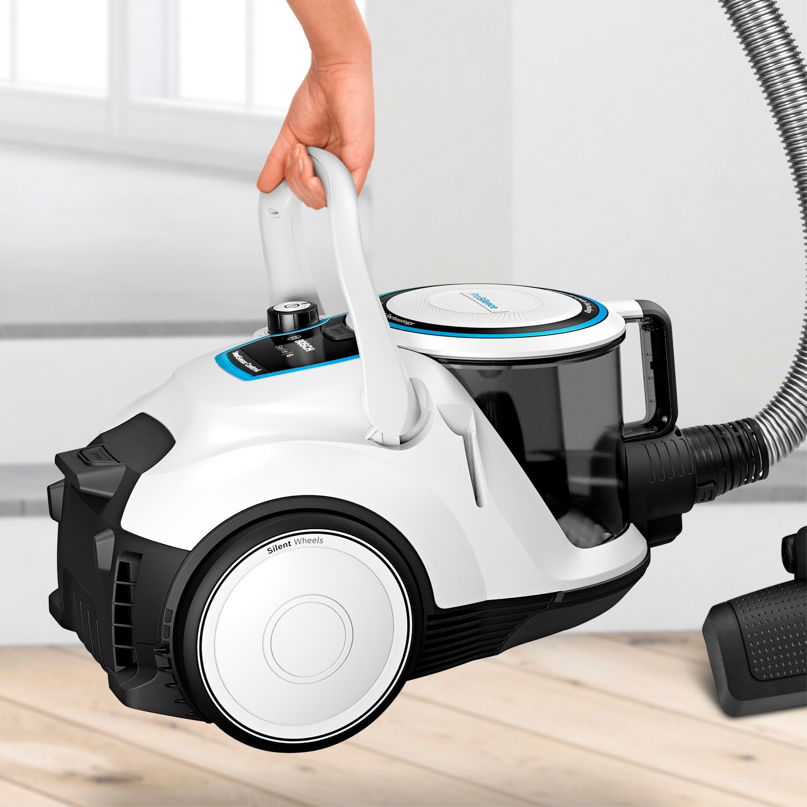 BOSCH Stofzuiger Serie 6 ProSilence BGC41LSIL, hygiënefilter, 10 jaar motorgarantie