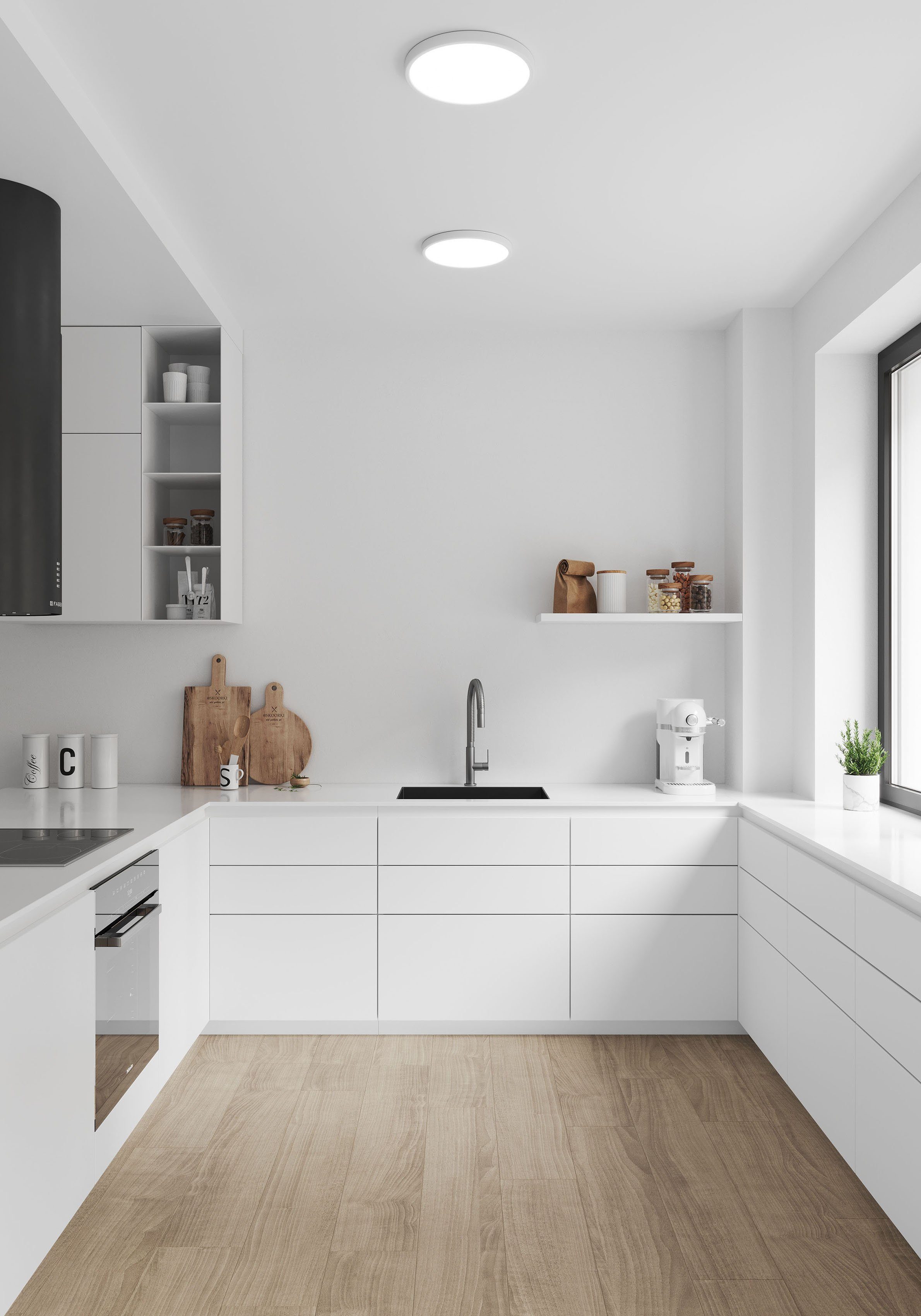 Nordlux Led-plafondlamp OJA incl. 17 w led, 1600 lumen, incl. bewegingssensor (1 stuk)