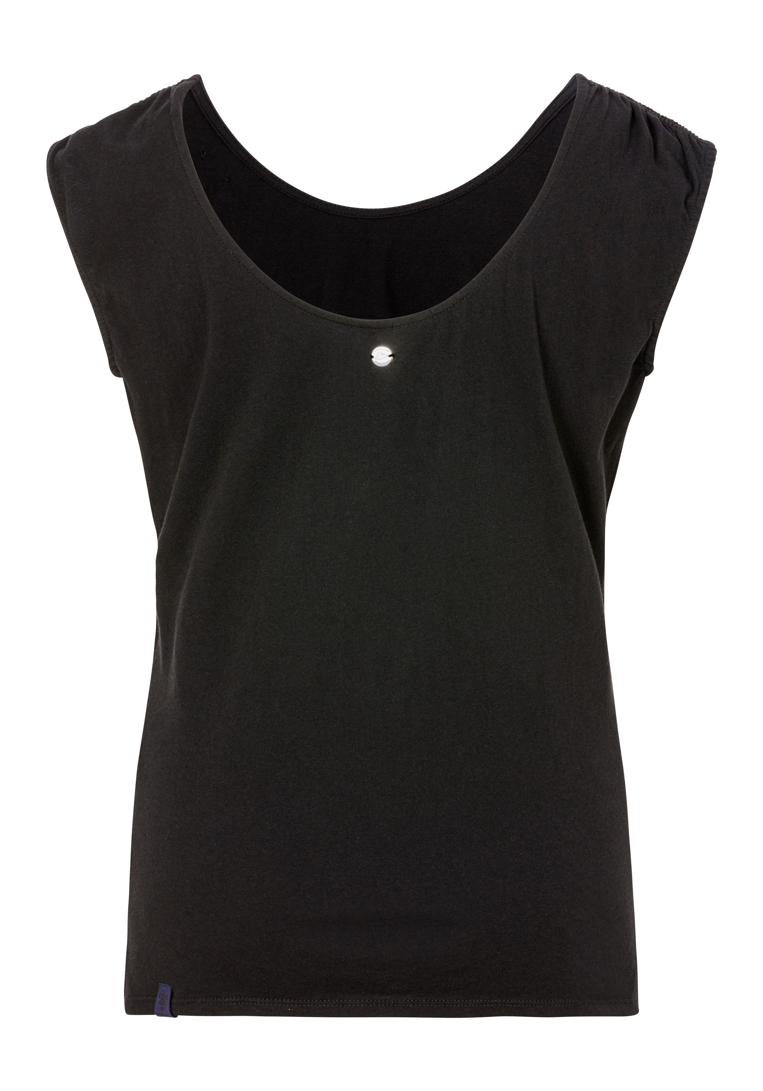 Ragwear Shirt met korte mouwen GREETA grote ruguitsnijding met band om vast te houden