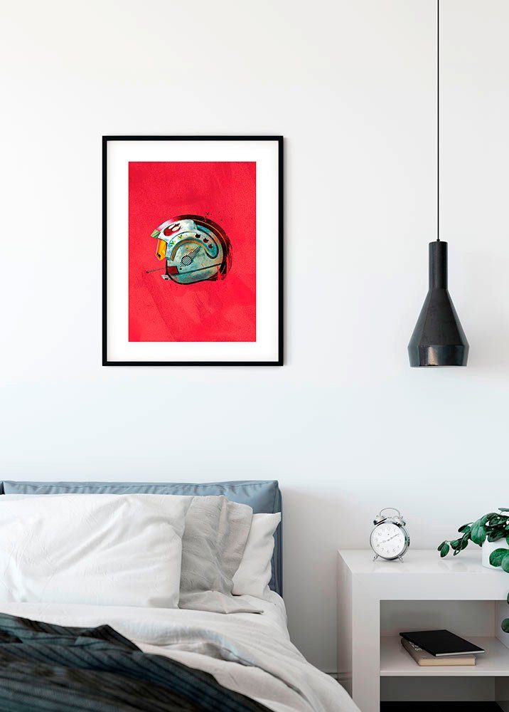 Komar Wanddecoratie Star Wars Classic Helmets Rebel piloot Wanddecoratie voor de kinderkamer - zonder lijst (1 stuk)