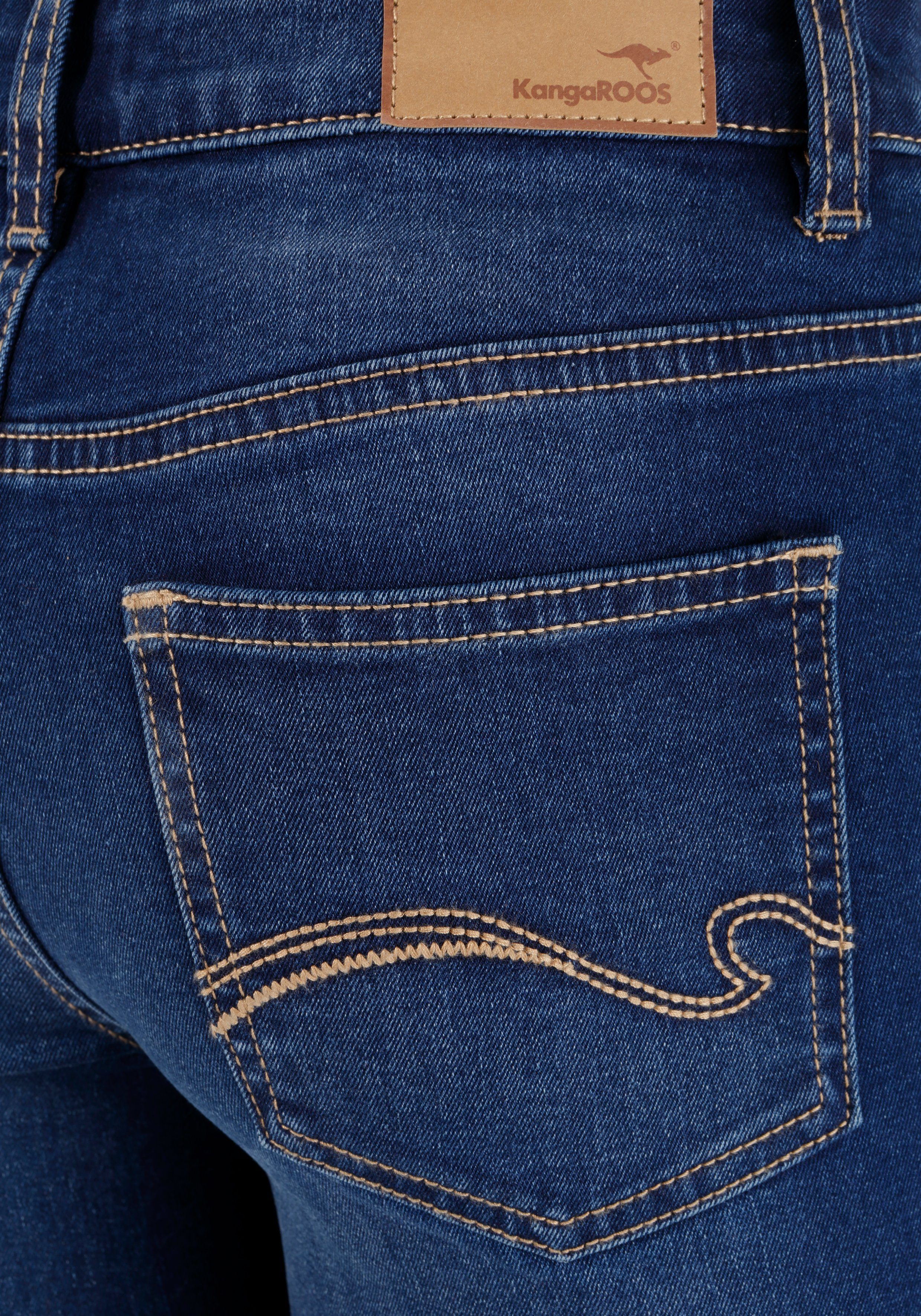 KangaROOS 5-pocket jeans SUPER SKINNY HIGH RISE enkel-lang, met used-look, hoge taille