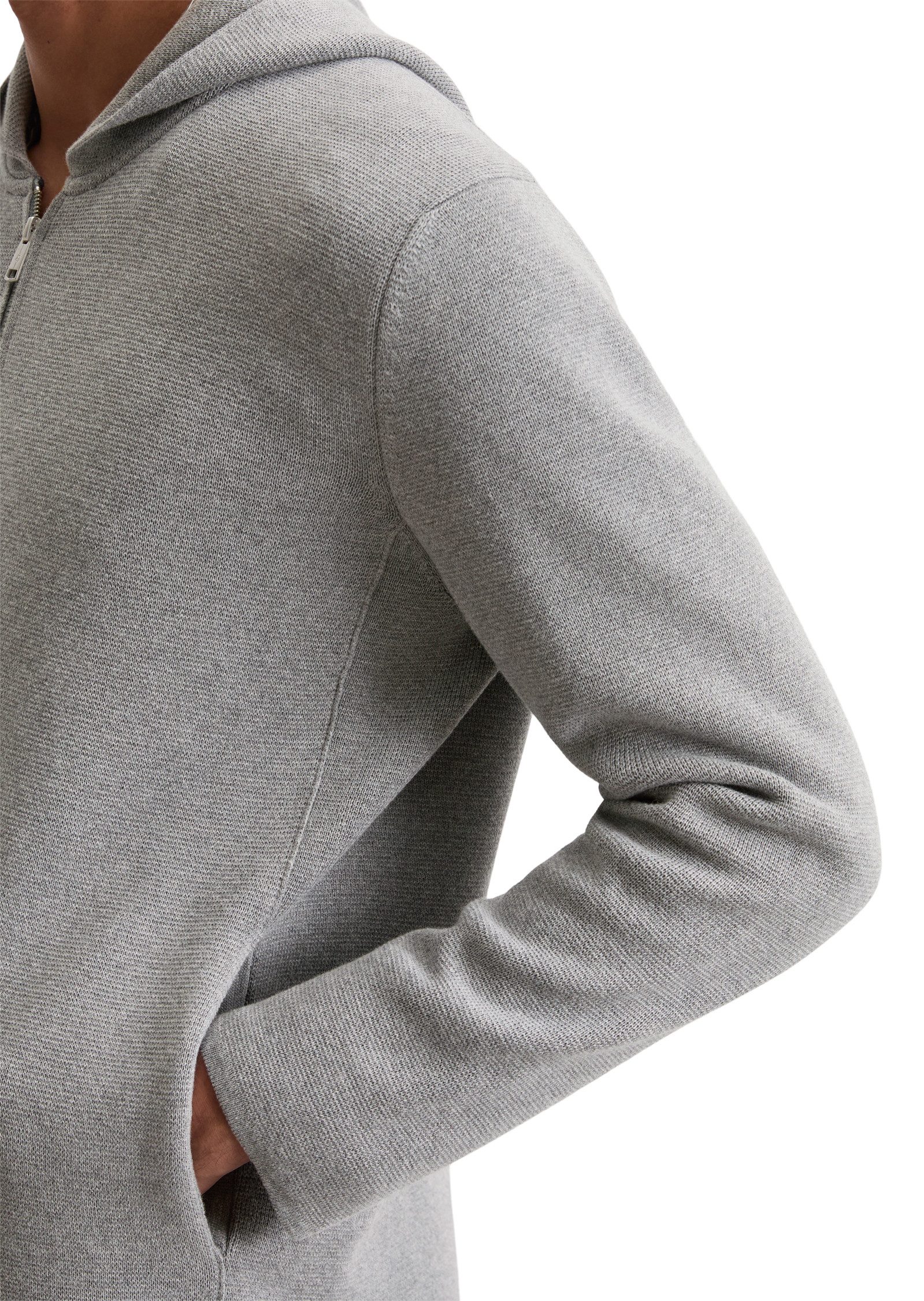Marc O'Polo Capuchonvest met tweewegrits