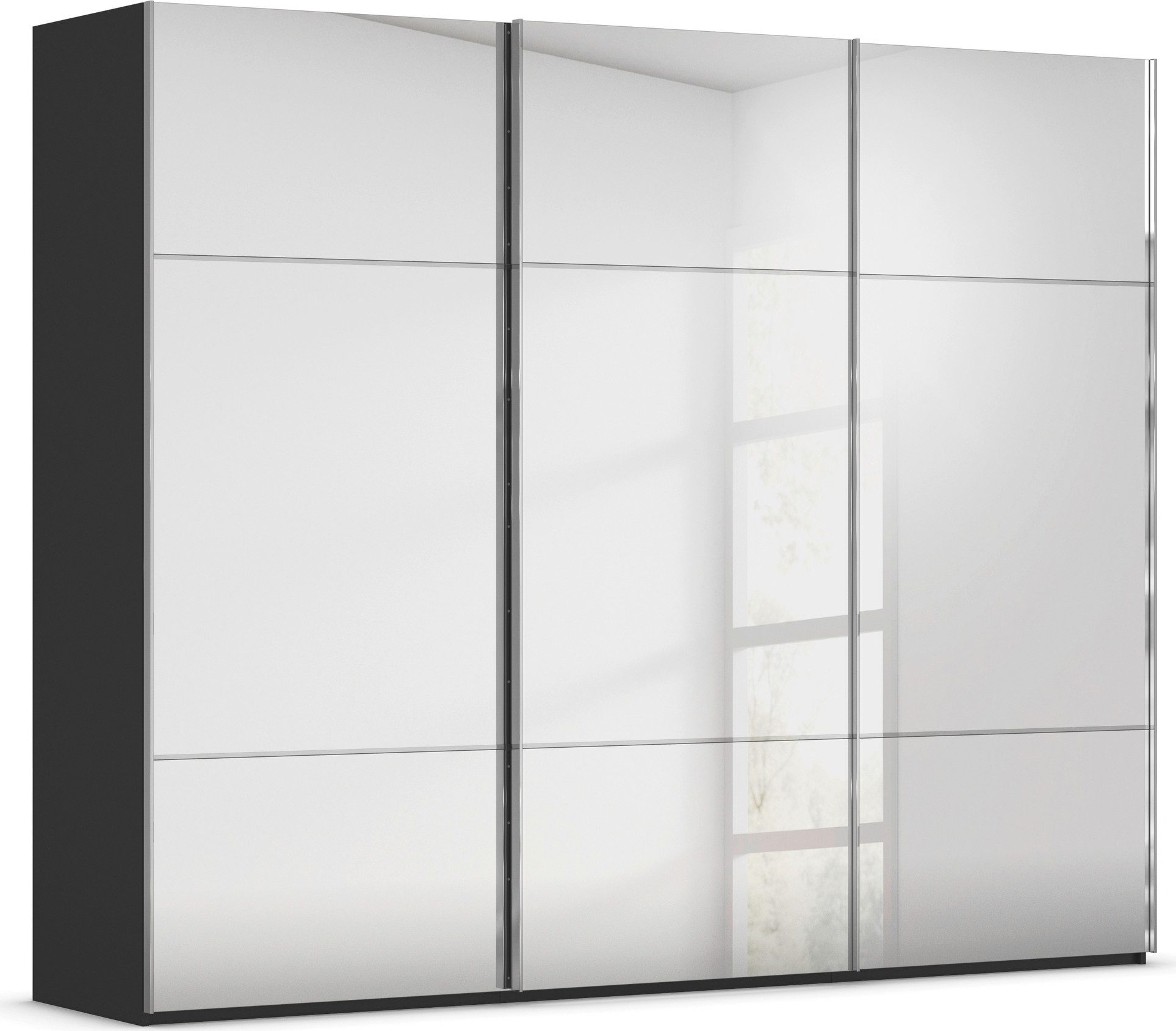rauch Schuifdeurkast Kledingkast kast garderobe slaapkamerkast SCALE-TRIO edel drievoudig front met 2 sierlijsten spiegelfront made in germany