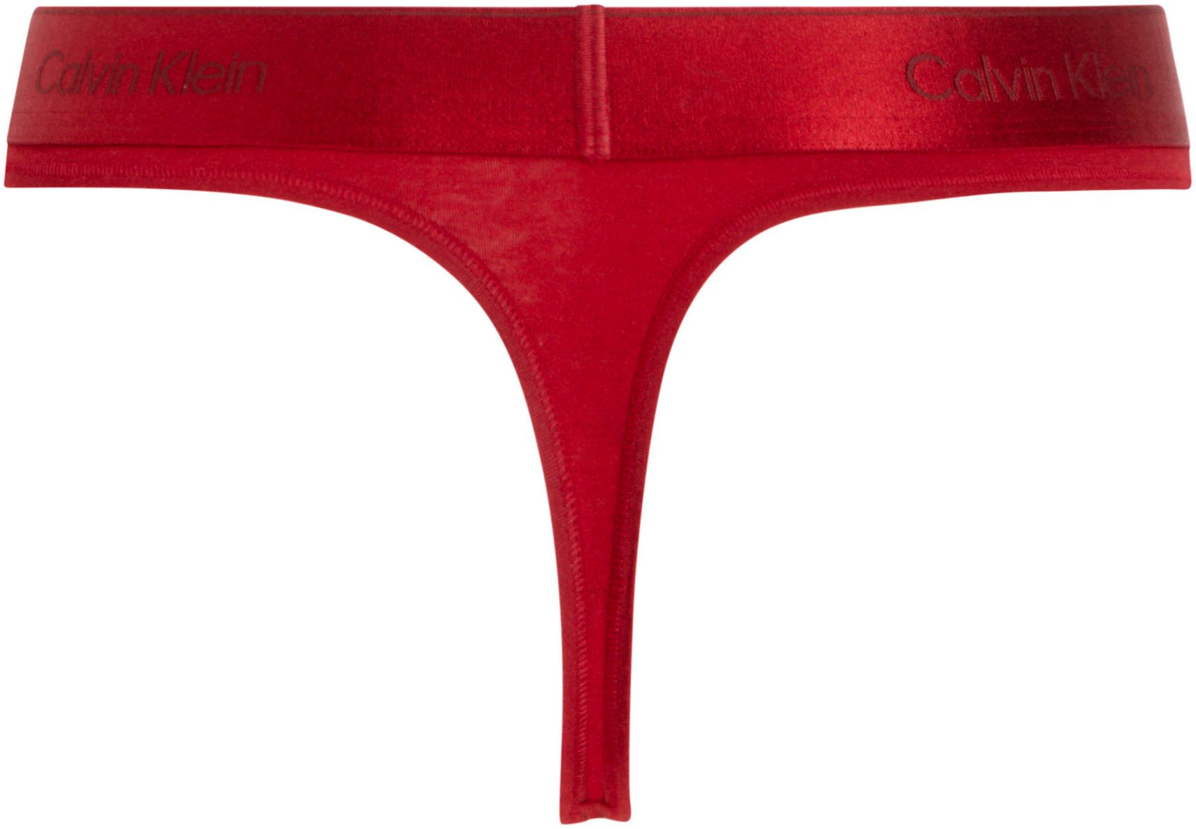 Calvin Klein Stringtanga THONG met glanzende logo-elastische band