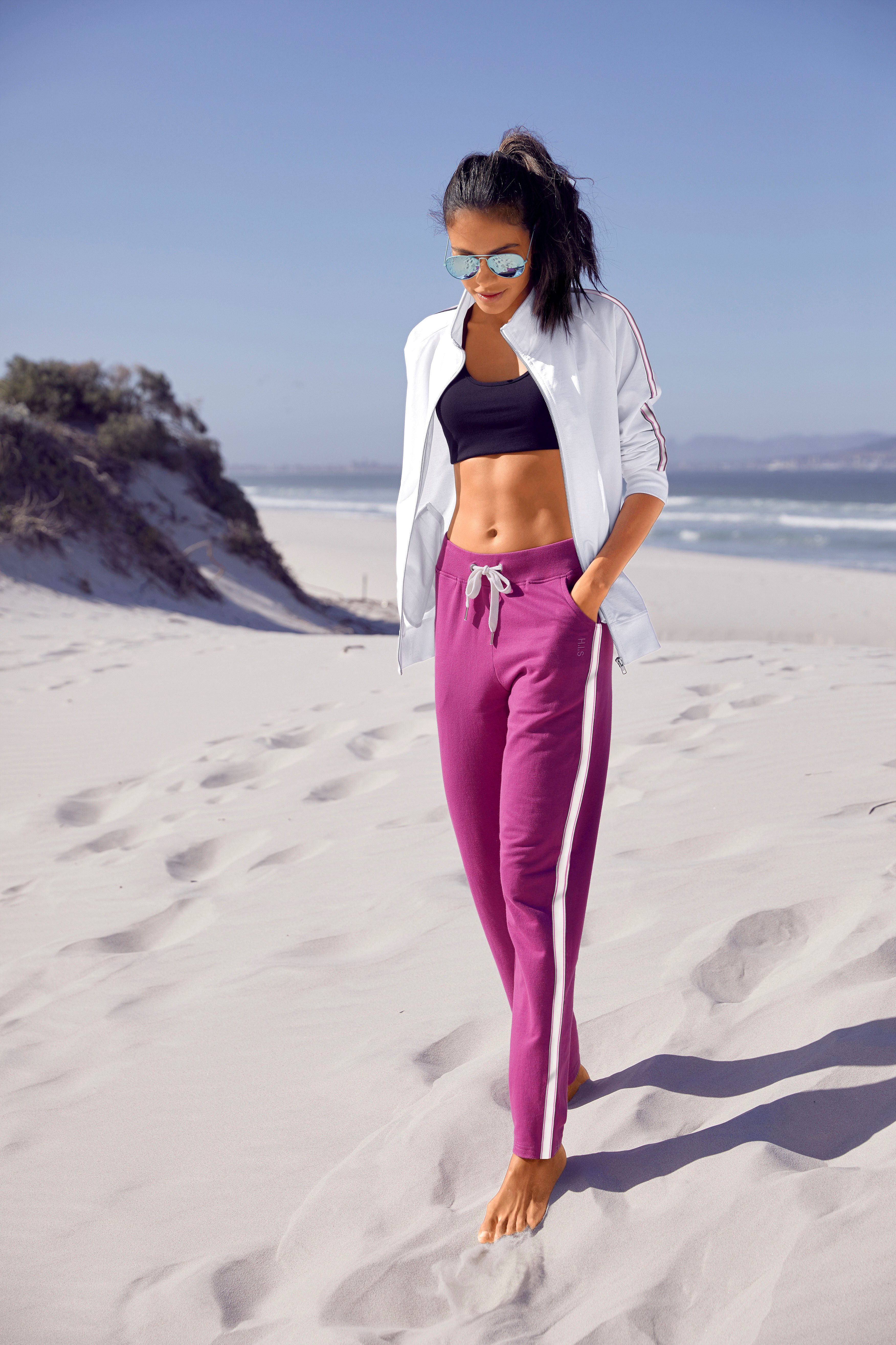 H.I.S Sweatvest met zijtape, loungepak