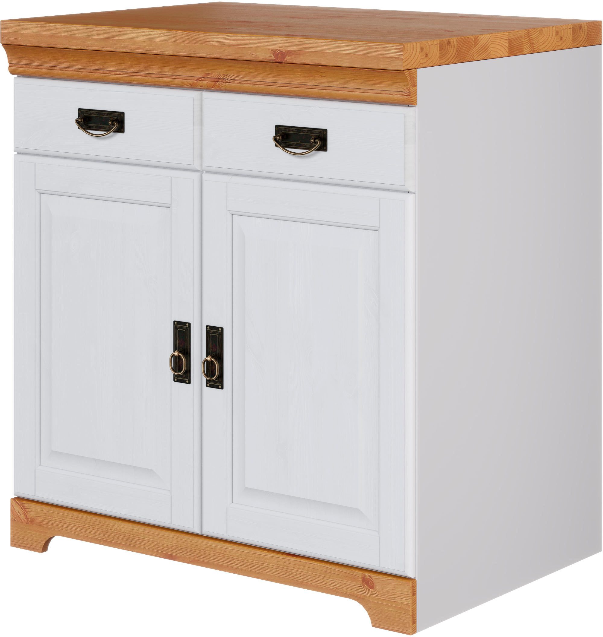 Home affaire Gootsteenkast Rügen Breedte 80 cm, massief grenen, met 2 deuren