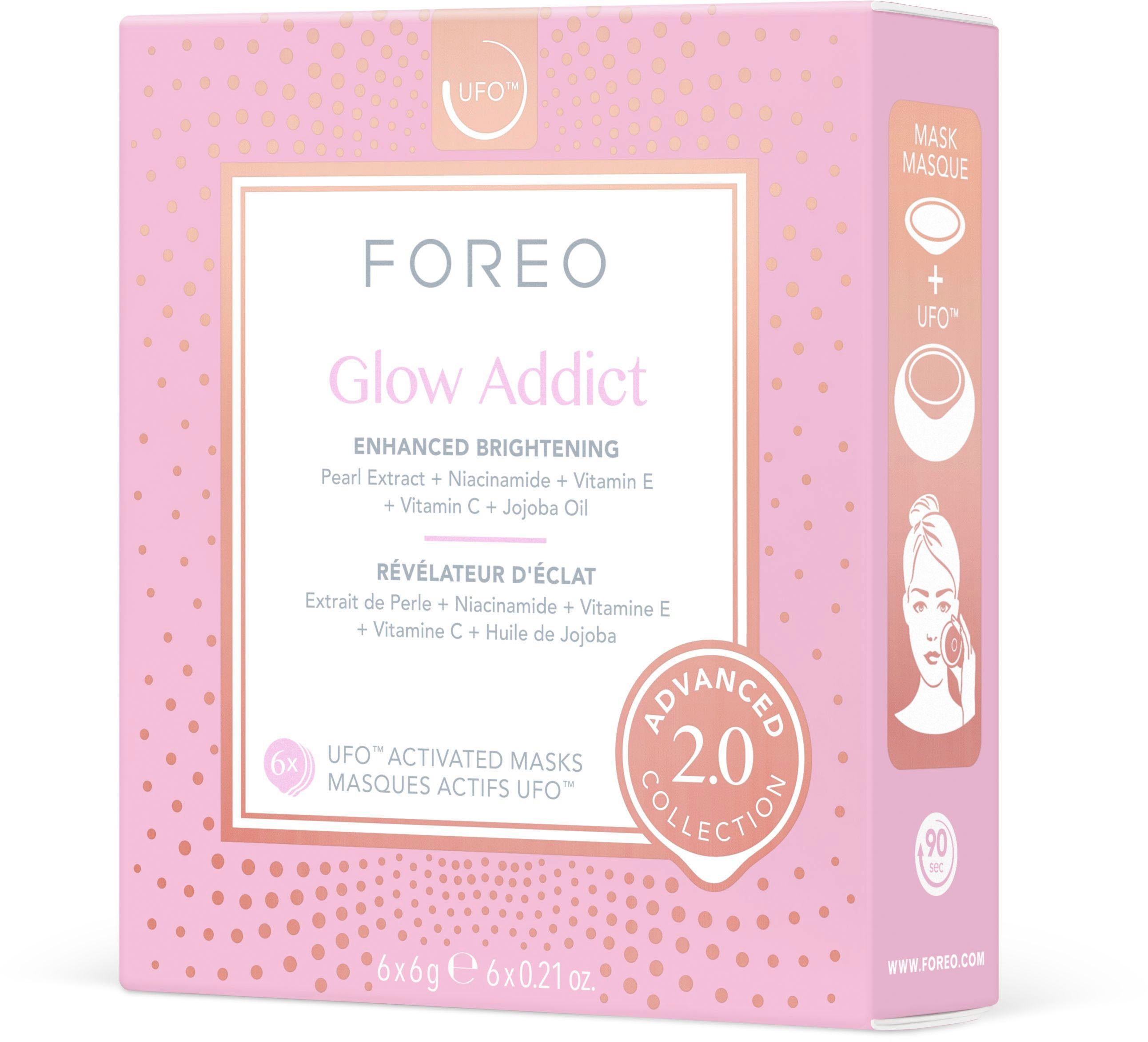 FOREO Gezichtsmasker UFO™ Mask Glow Addict 2.0 compatibel met ufo™ & ufo™ mini (set, 6-delig)