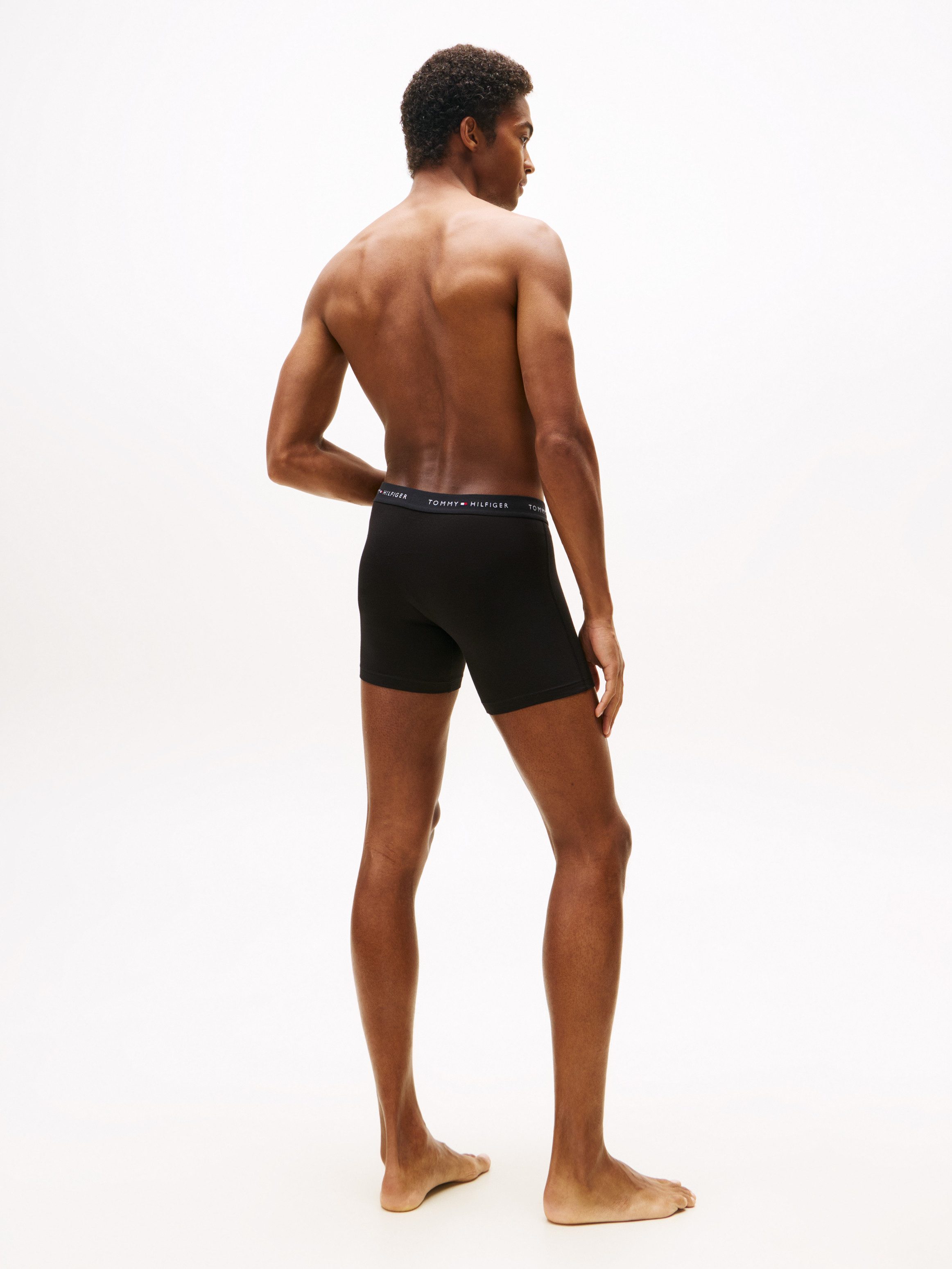 Tommy Hilfiger Underwear Boxershort 3P BOXER BRIEF WB met contrasterende logo-band (3 stuks)