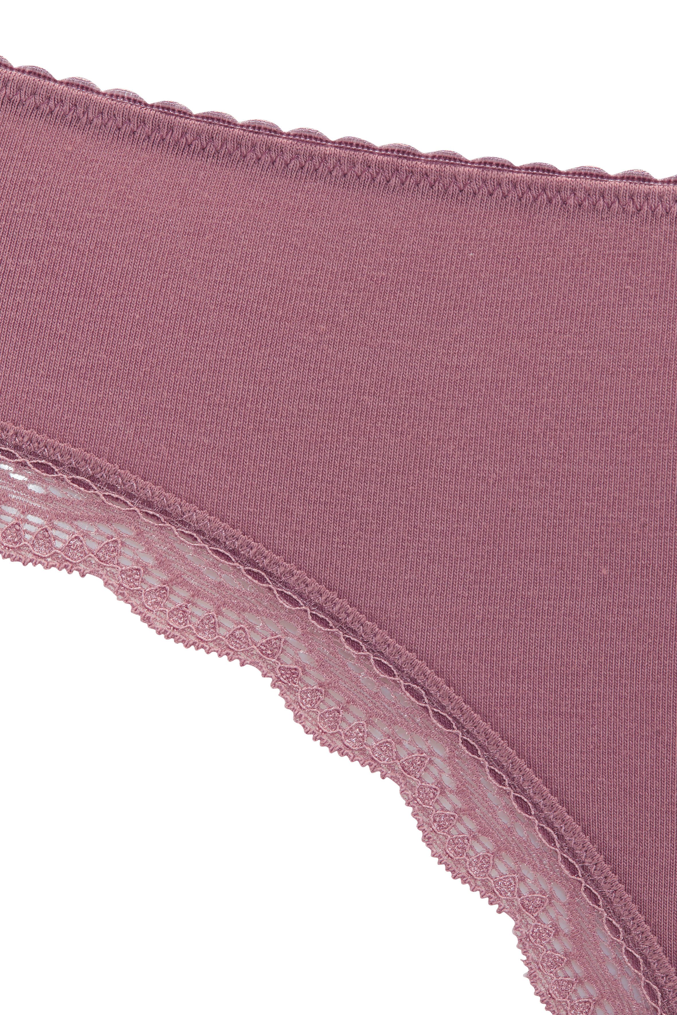 Lascana Jazzpants van elastische katoen met fijne kant, met opbergdoos (Set van 5)