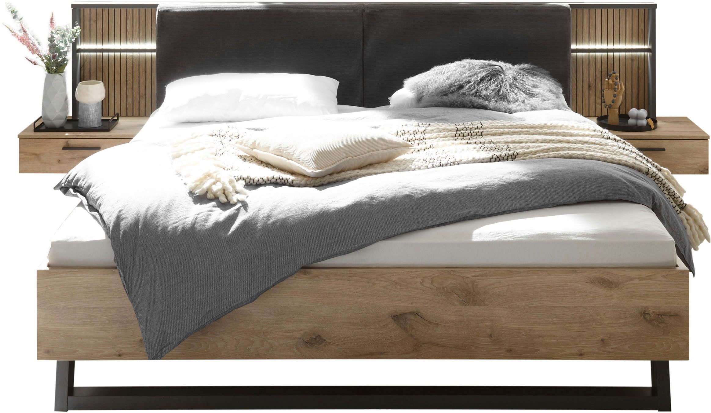Schlafkontor Ledikant Daria bed met gestoffeerde hoofdeinde