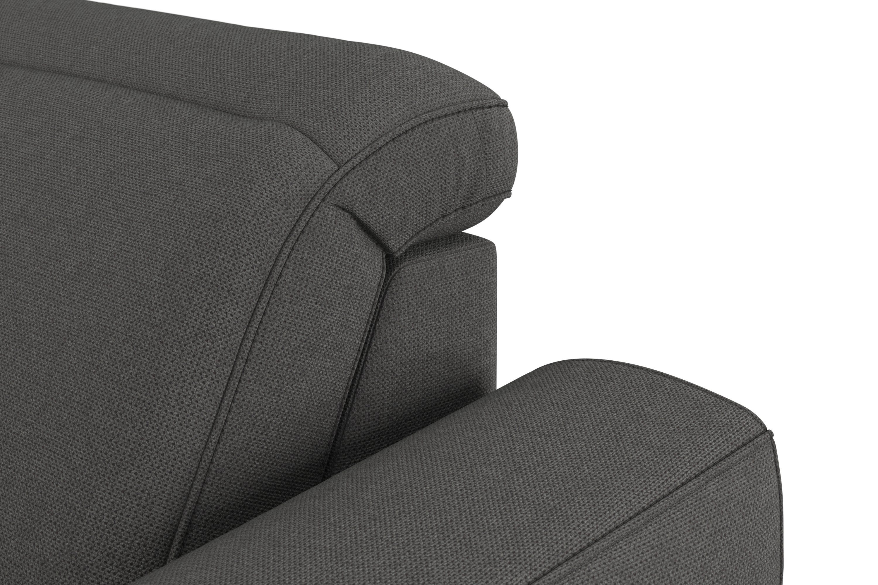sit&more Zithoek Dundee U-vorm met binnenvering en massief houten poten, naar keuze met verstelbare hoofdsteun