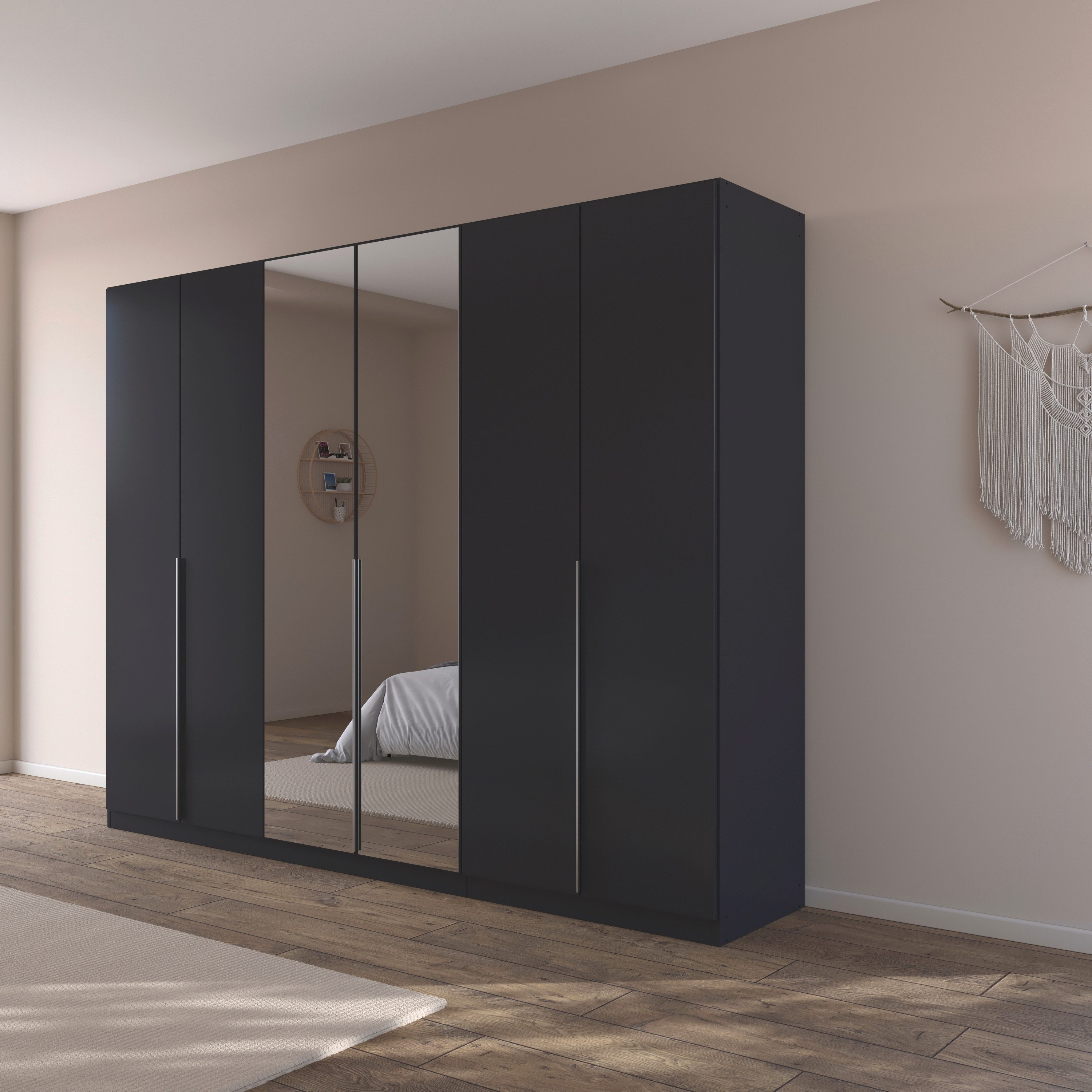 rauch Draaideurkast Kledingkast kast garderobe AGORDO met decor- of hoogglansfront doordachte binnenuitrusting, in 6 breedtes en 2 hoogtes made in germany