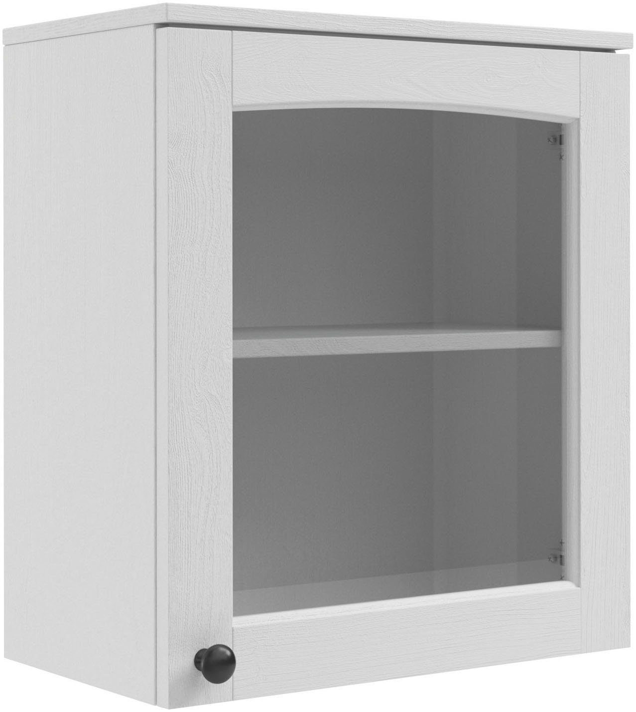 Kochstation Hangend kastje KS-Osby Massief grenen, breedte 50 cm, deur met glazen inzet (1 stuk)