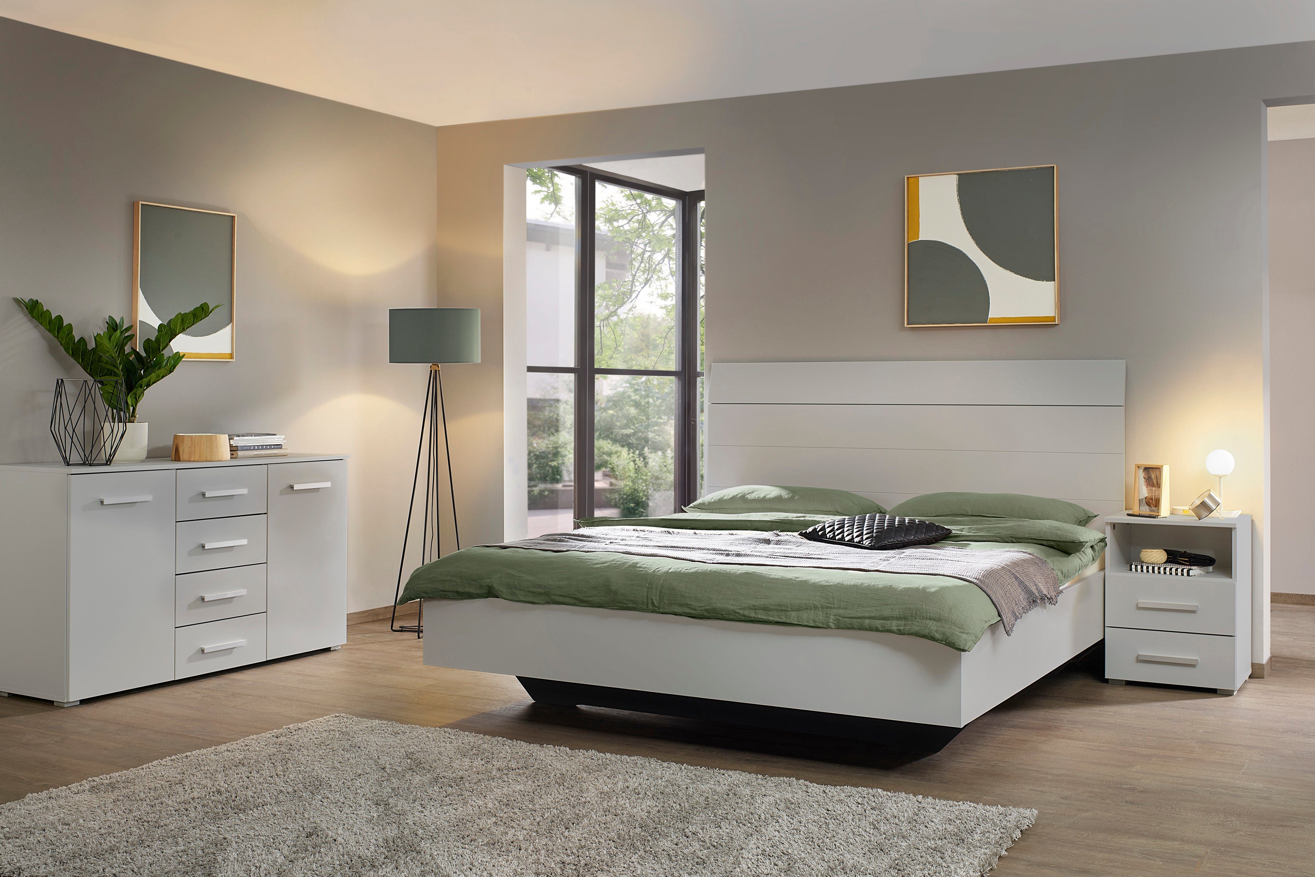 rauch Ladekast Sideboard commode combicommode KOLUNA met decorfront met 4 lades en 2 deuren en metalen grepen made in germany