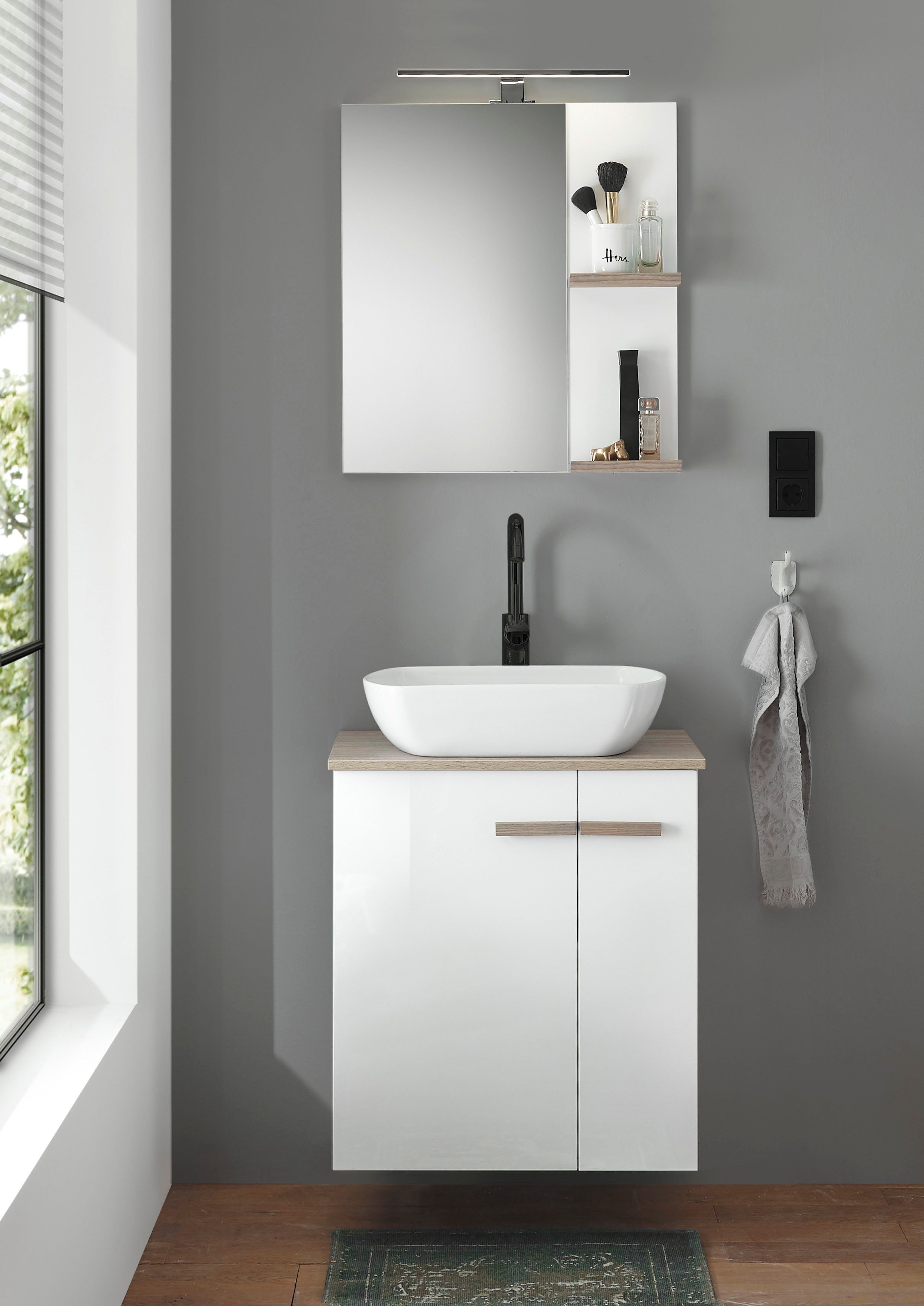 Places of Style Badkamerserie SOLiD, badkamermeubelset, badkamer in modern ontwerp, 2-delige badkamer (2-delig)