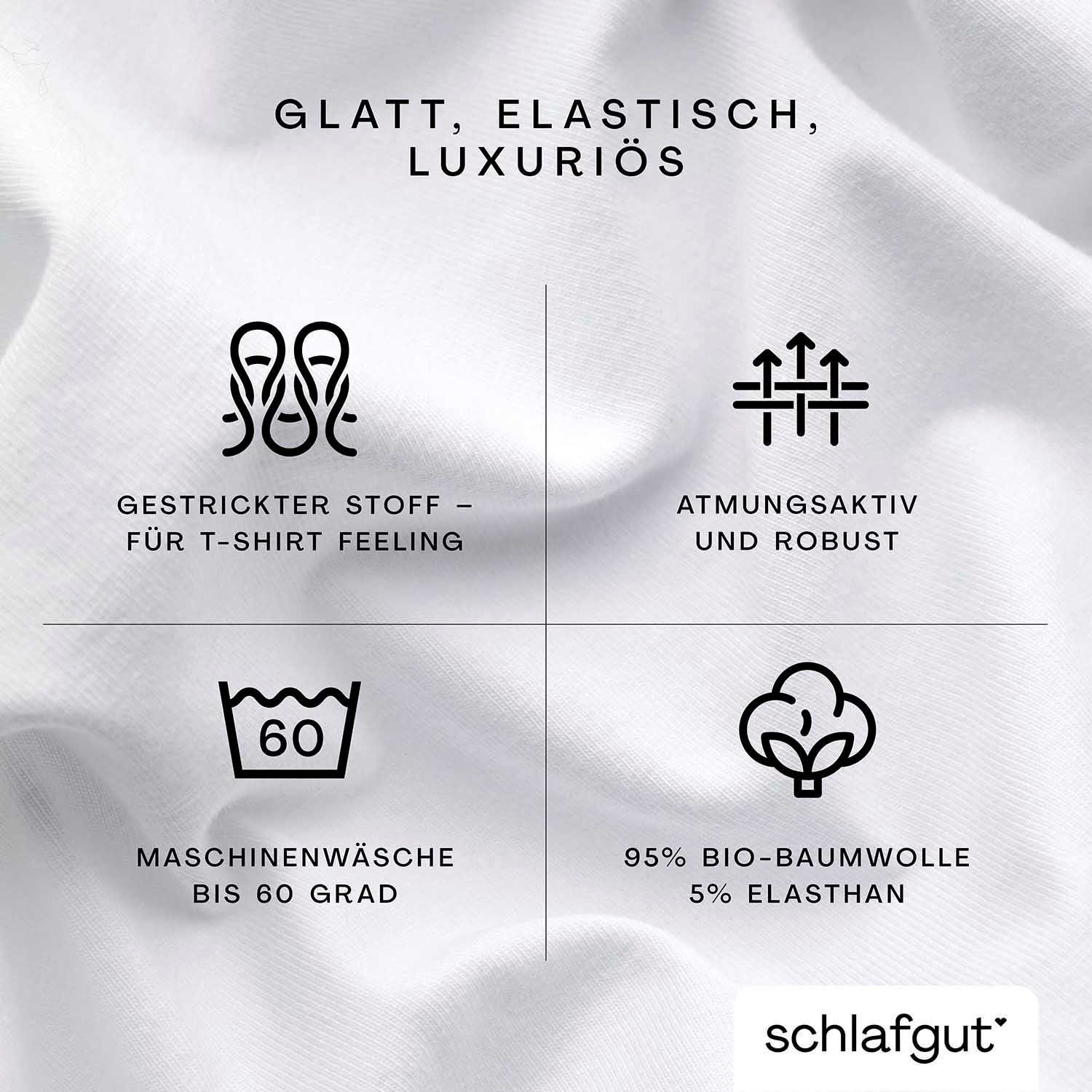 Schlafgut Hoeslaken Premium Zero Waste verpakking, PREMIUM kwaliteit (1 stuk)