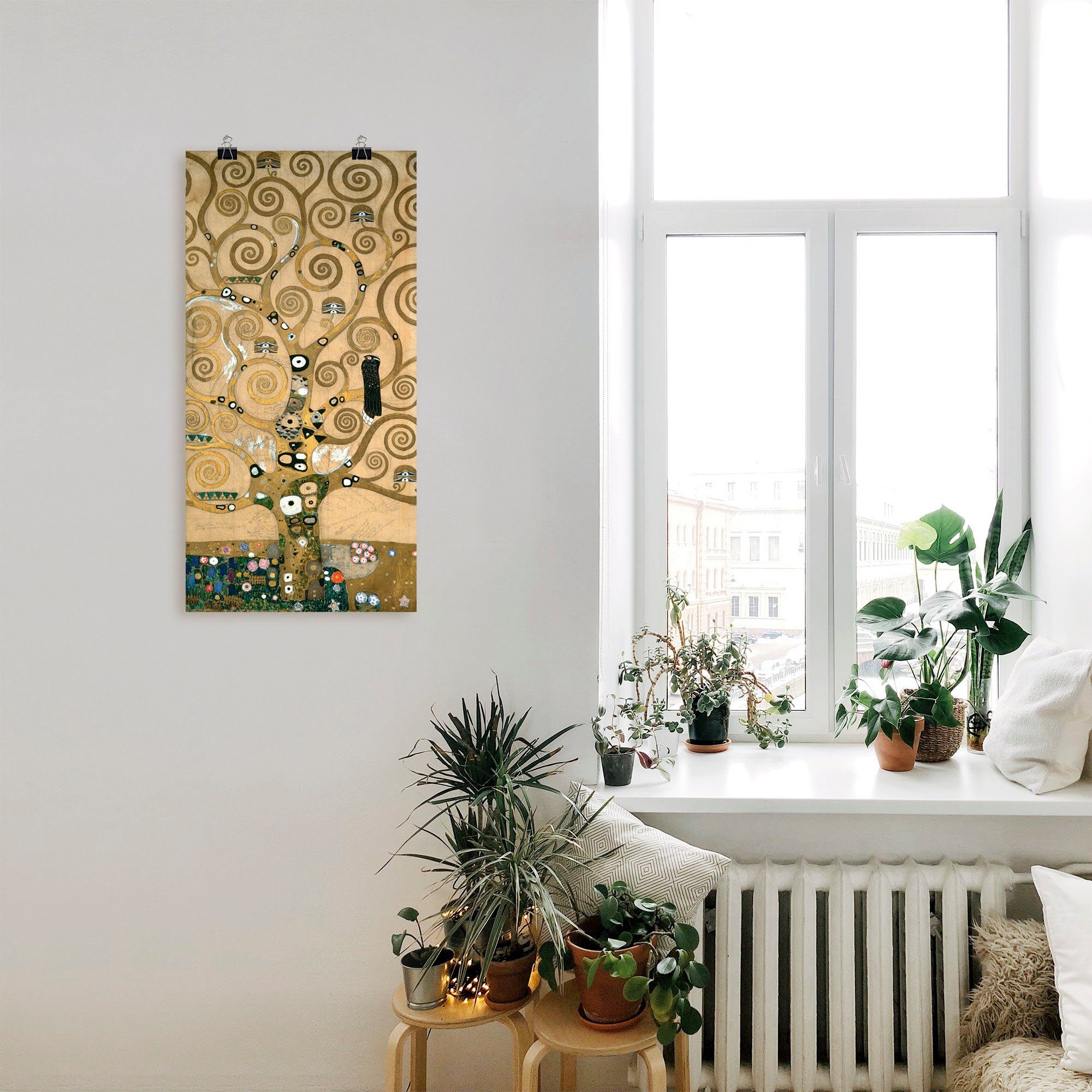 Artland Artprint Levensboom. Detail, werksjabloon als artprint op linnen, poster, muursticker in verschillende maten