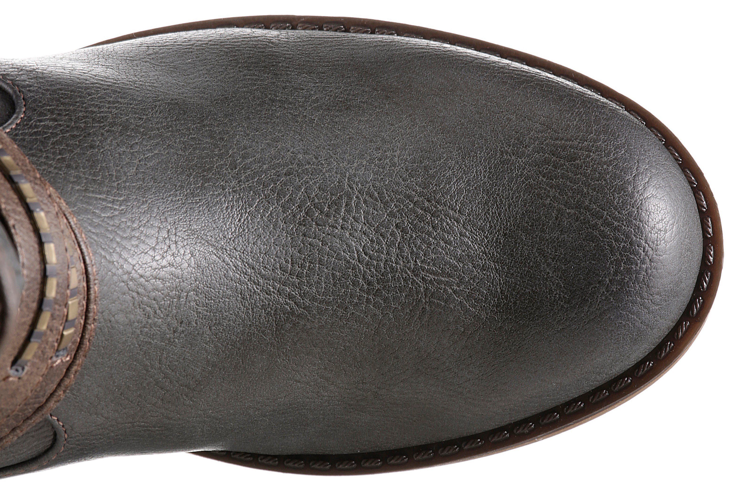 Mustang Shoes Winterlaarzen , enkellaarsjes, winterlaarzen met decoratieve gespen aan de slouchy schacht
