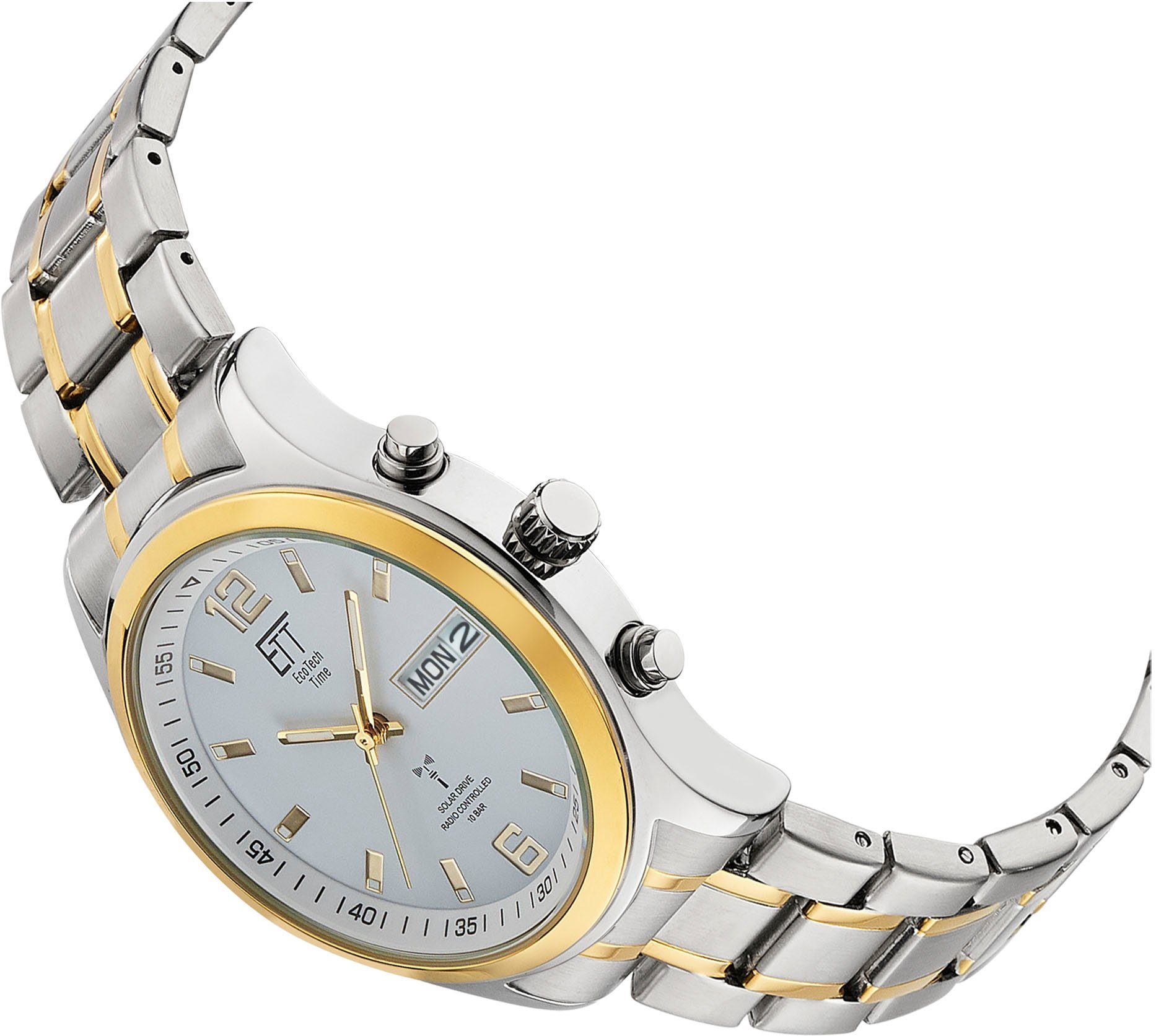 ETT Radiografisch horloge Gobi Armbandhorloge, herenhorloge, solar, datum, leren armband